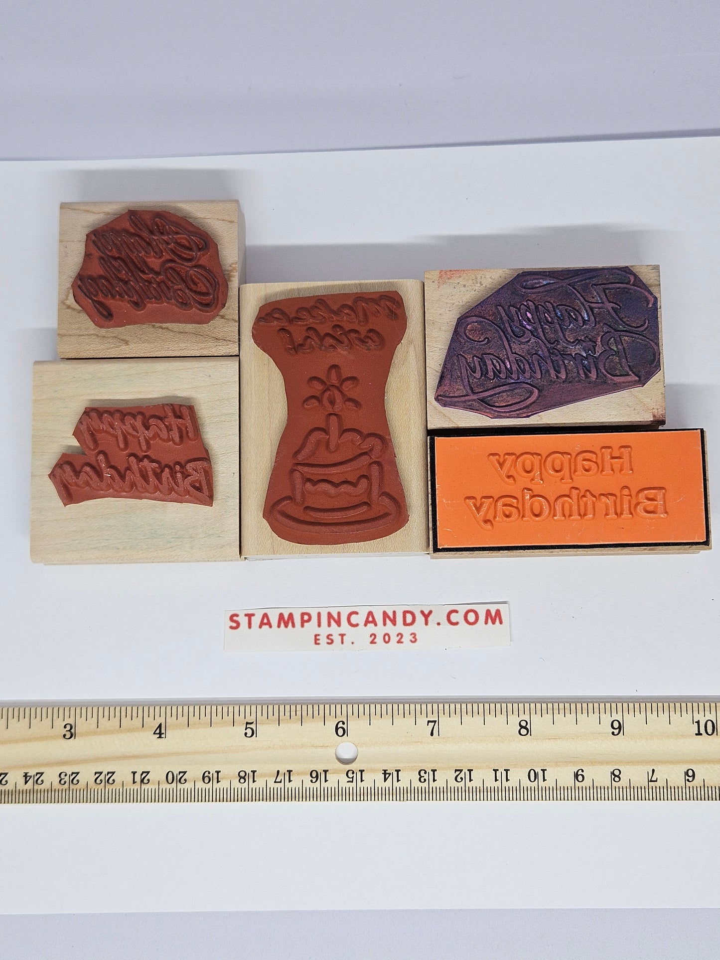 5 Pack of Happy Birthday Stamps