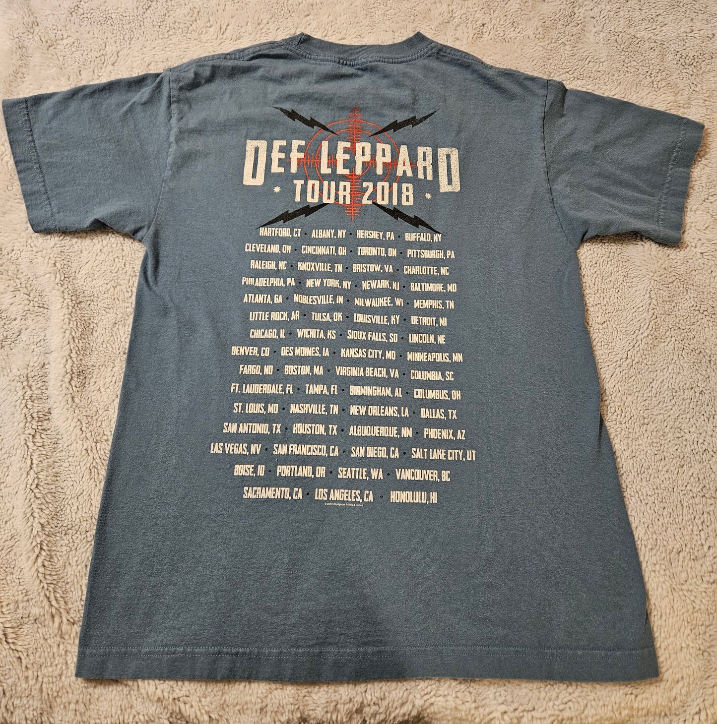 Def Leppard 2018 Tour Large T-Shirt