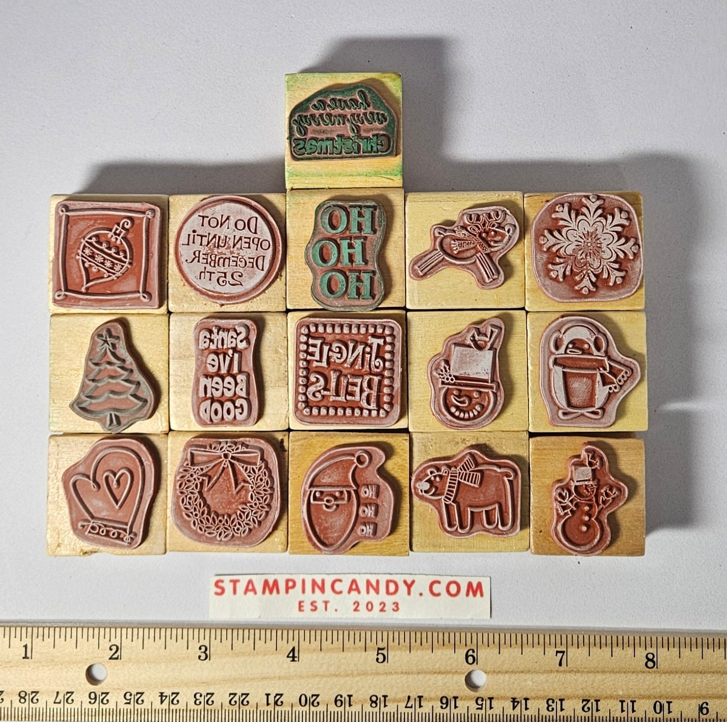 16 Pack of Christmas Themed Stamps
