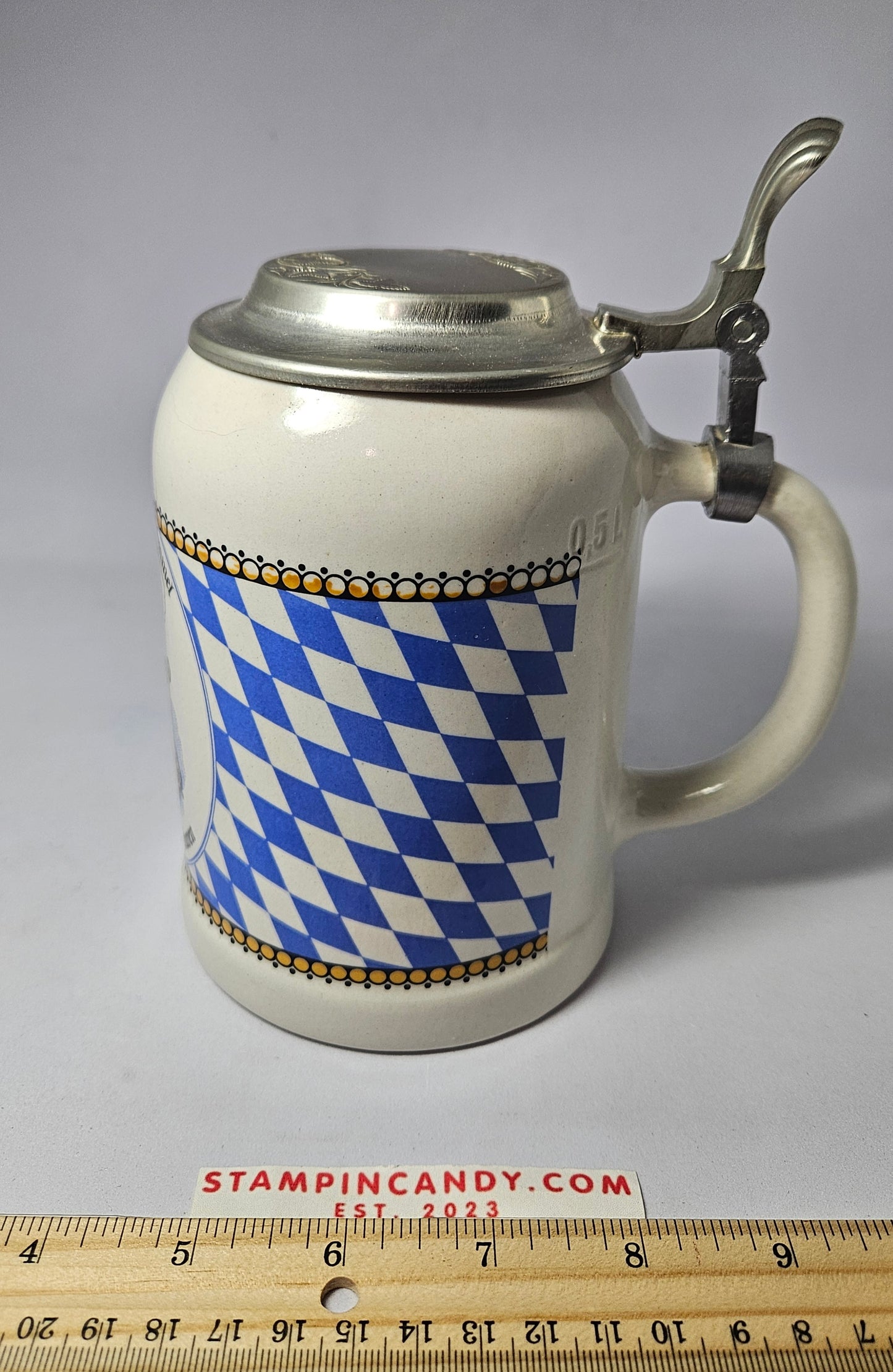 "The Munich Man in Heaven" Lidded Beer Stein 0.5L