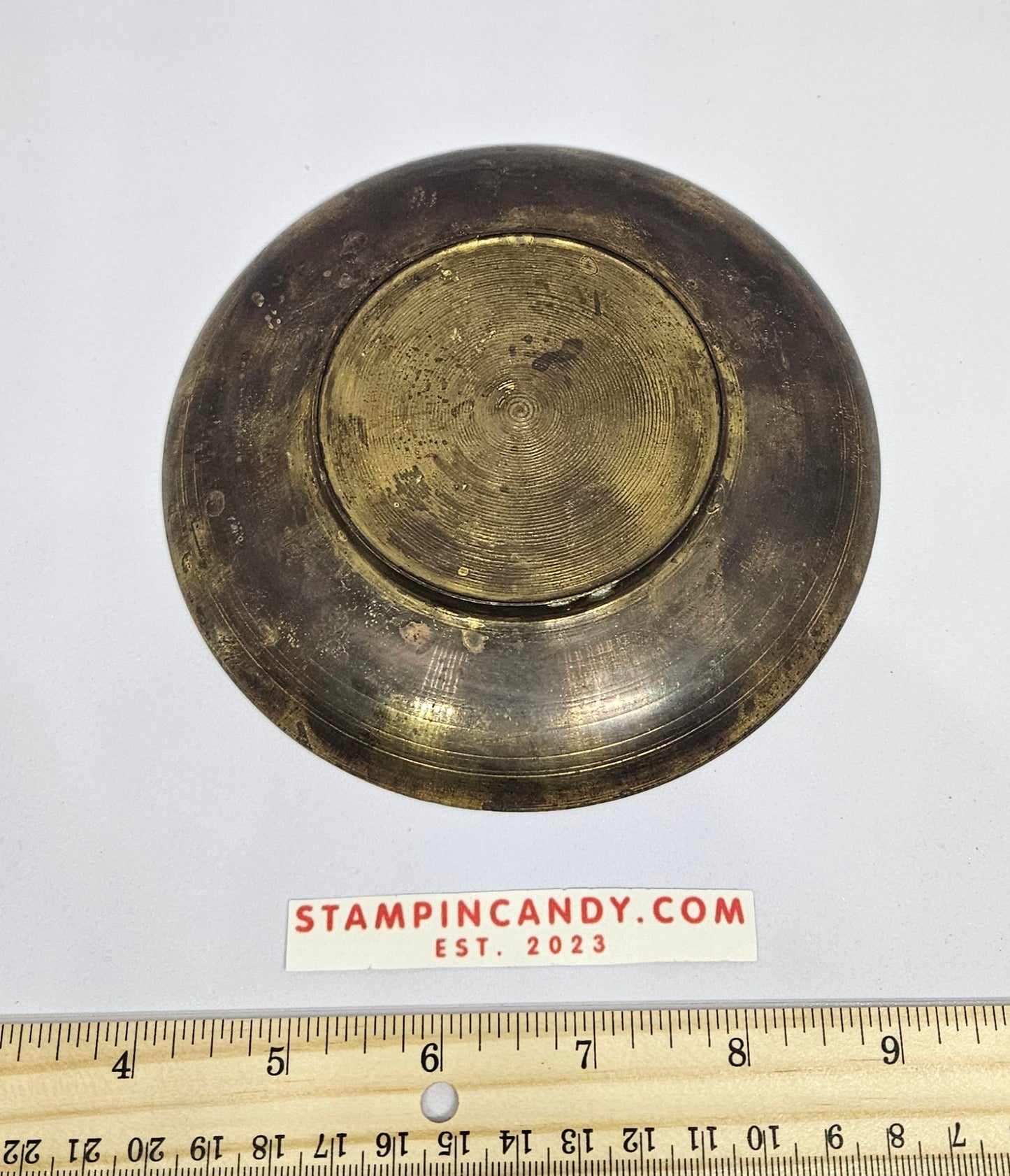 Vintage Solid Brass Tray - Asian Symbols