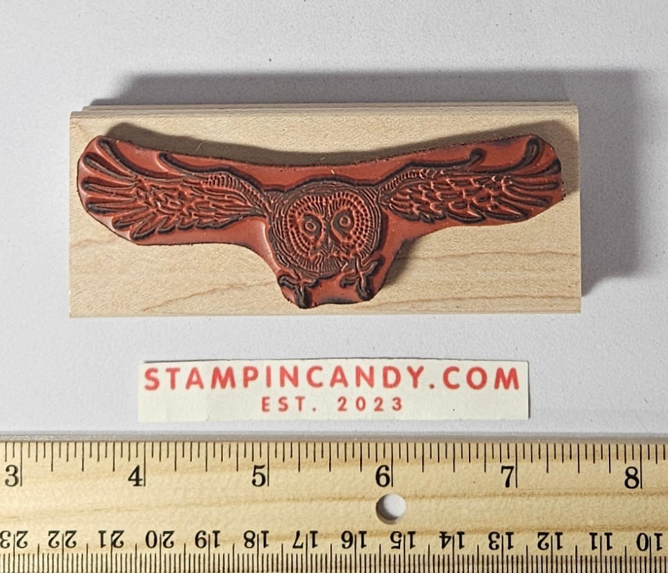 Owl Stamp - Rubber Hedgehog 2016