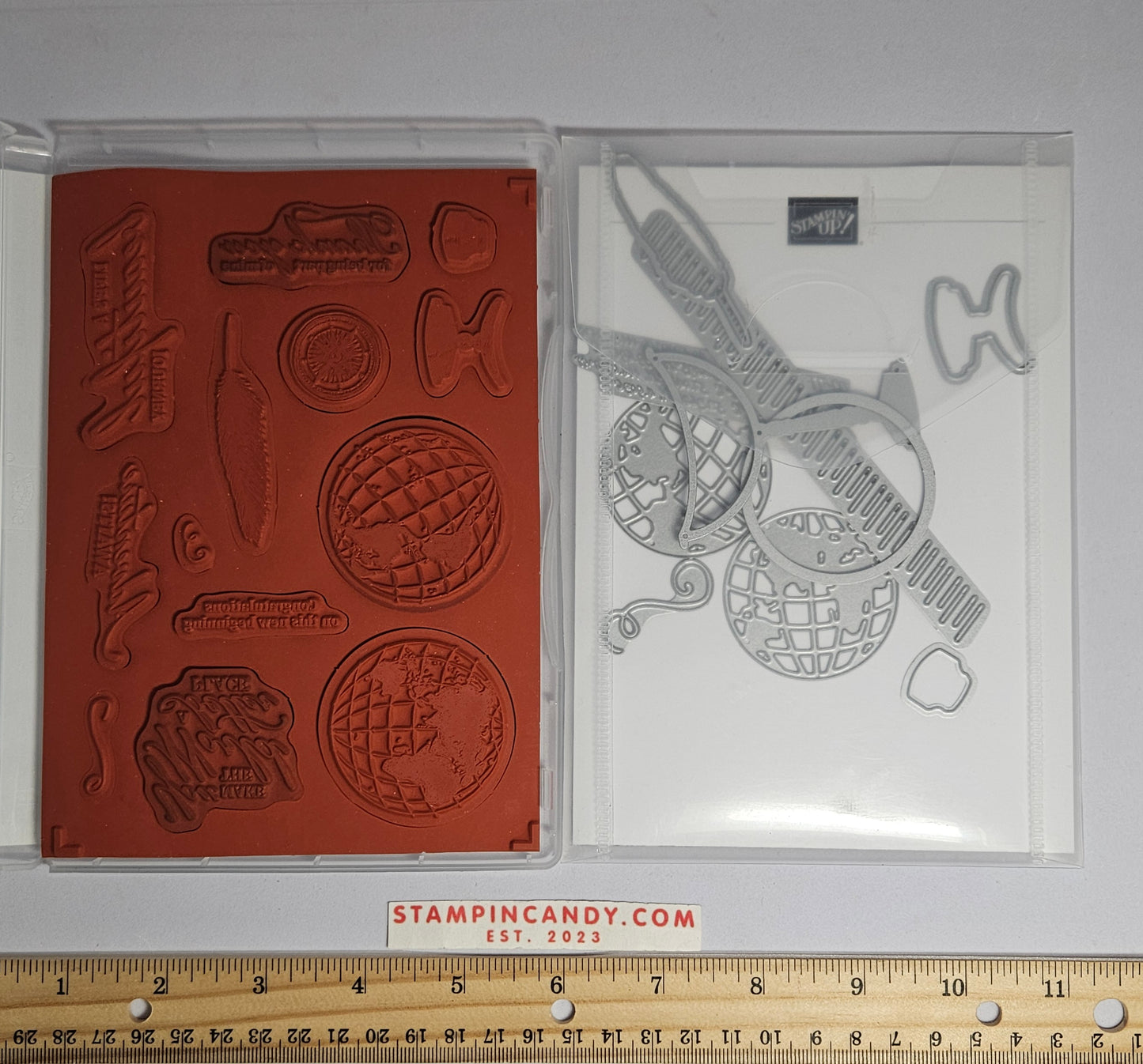 Stampin Up - Beautiful World w/ World Map Dies