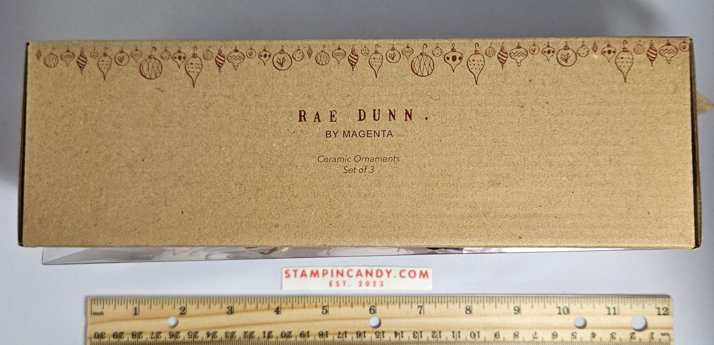 Rae Dunn - Amen, Rejoice, & Faith Ornaments