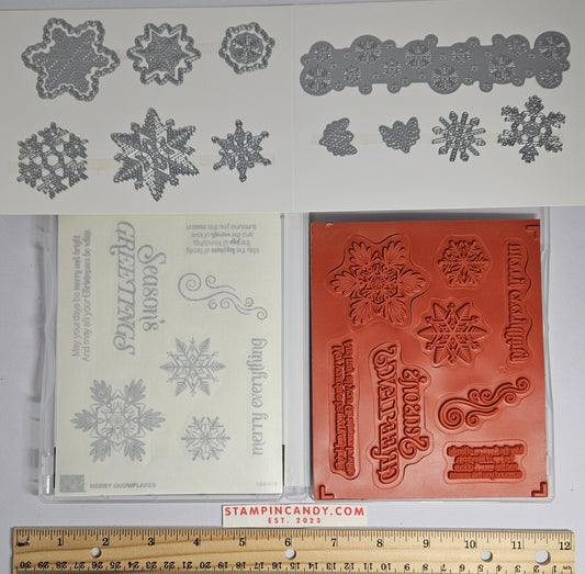 Stampin Up - Merry Snowflakes w/ Stitched Snowflakes Dies