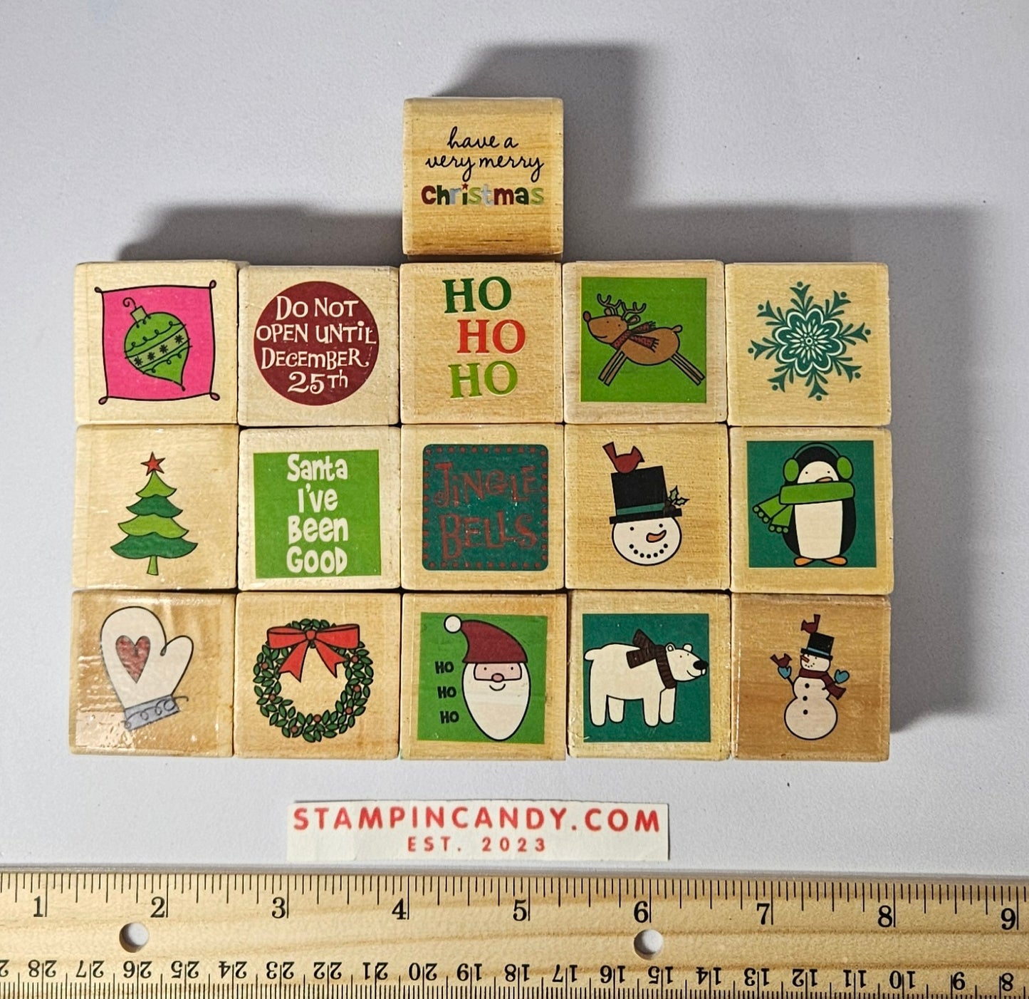 16 Pack of Christmas Themed Stamps