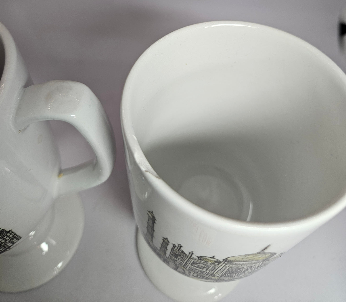 1965 Kaysons Continental Cups "Leaning Tower of Pisa" and "Taj Mahal" Mugs