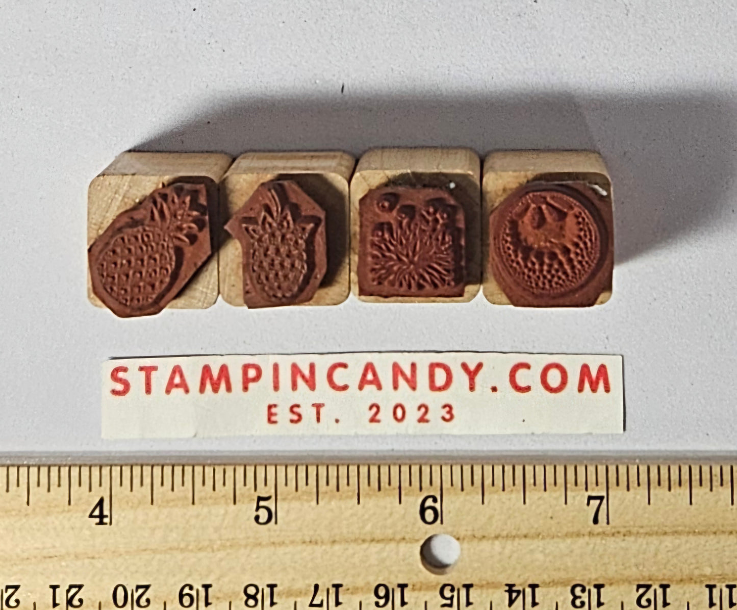 4 Pack of Fruit Themed Stamps