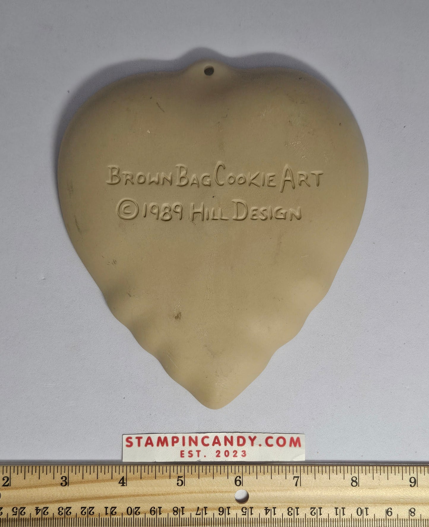 Brown Bag Cookie Art - 1989 Heart/Flowers