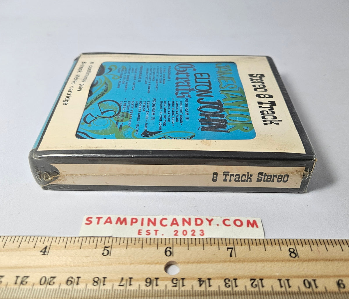 James Taylor / Elton John Greatest Hits Stereo 8 Track Cartridge
