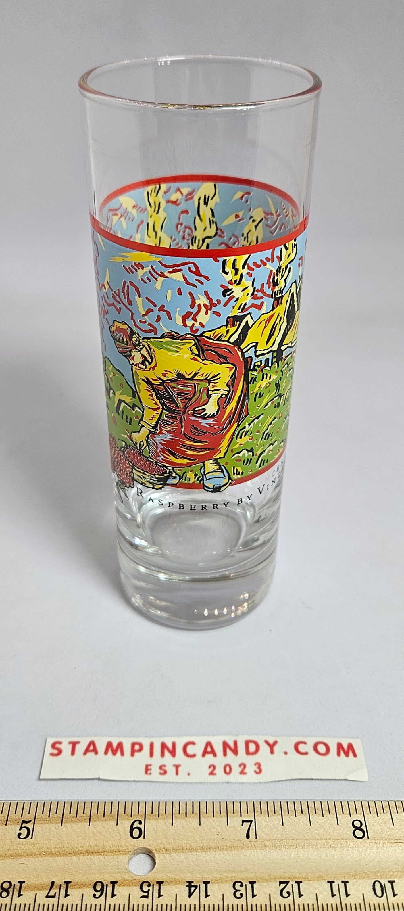 "Raspberry By Vincent Van Gogh Spirits" Glass