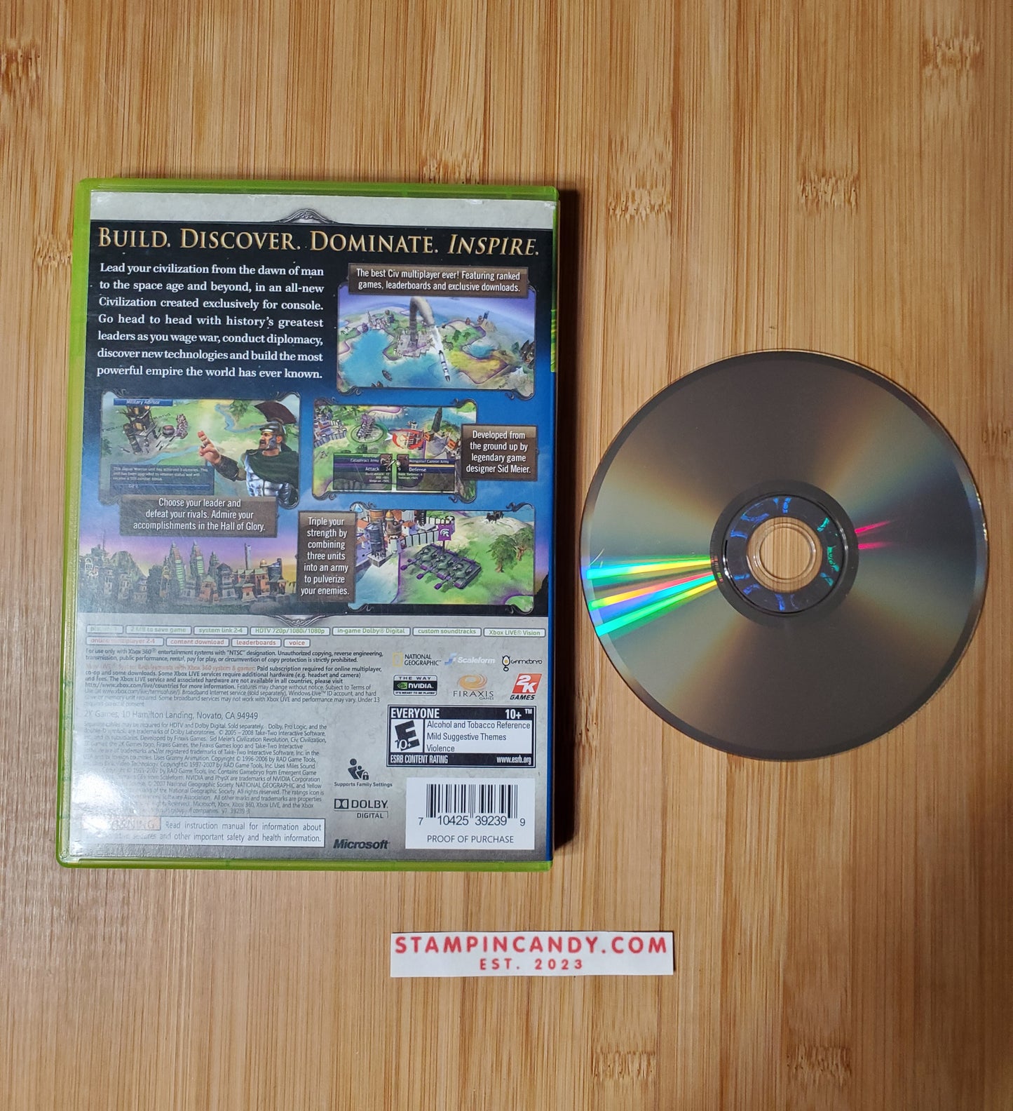 XBox 360 - Sid Meier's - Civilization Revolution