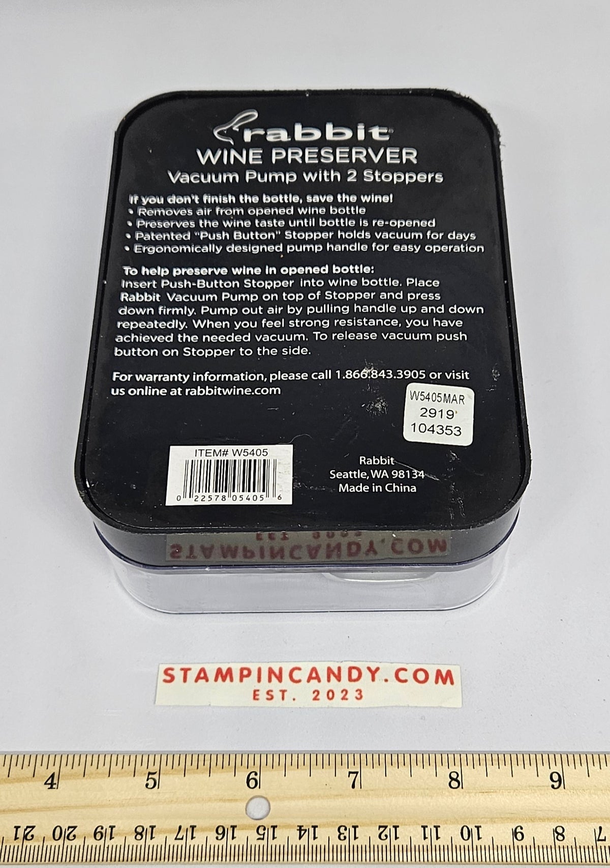 Rabbit Vacuum Wine Preserver