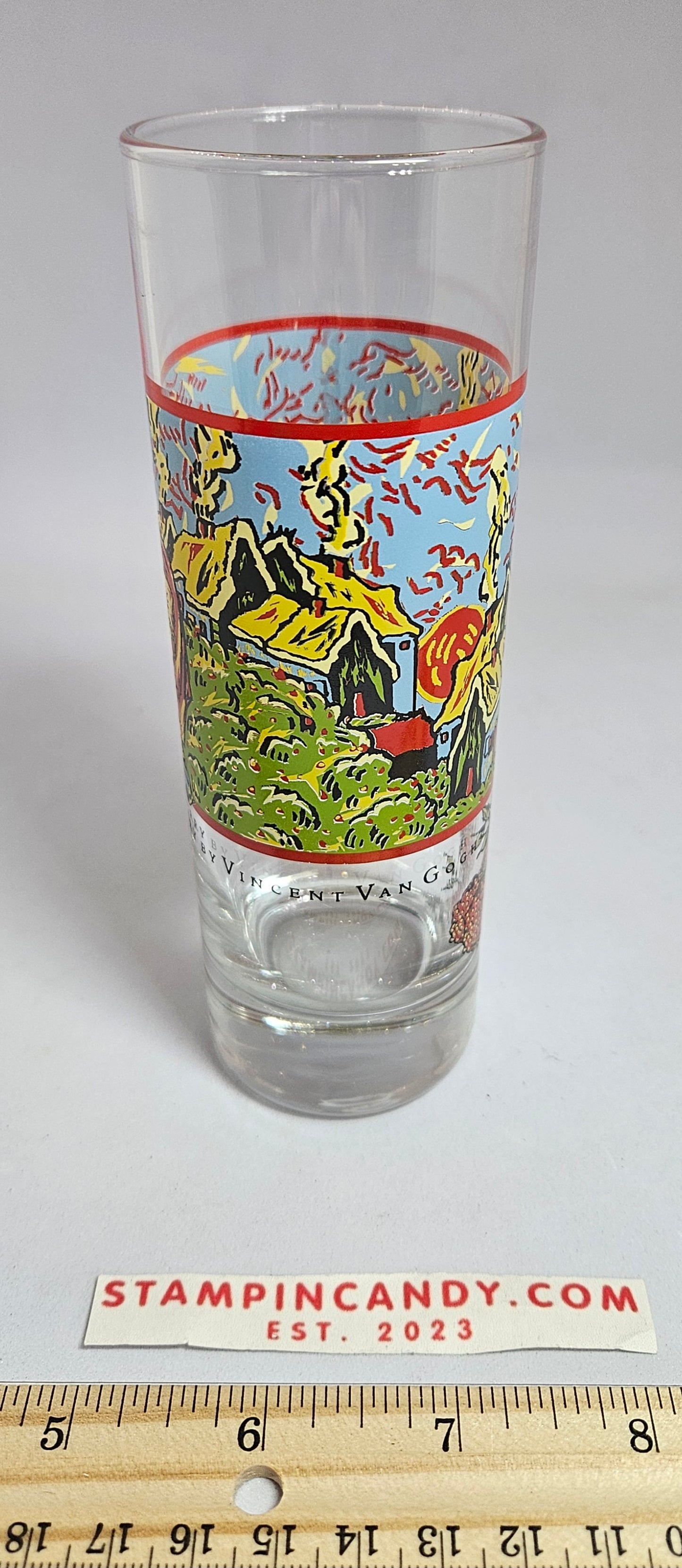 "Raspberry By Vincent Van Gogh Spirits" Glass