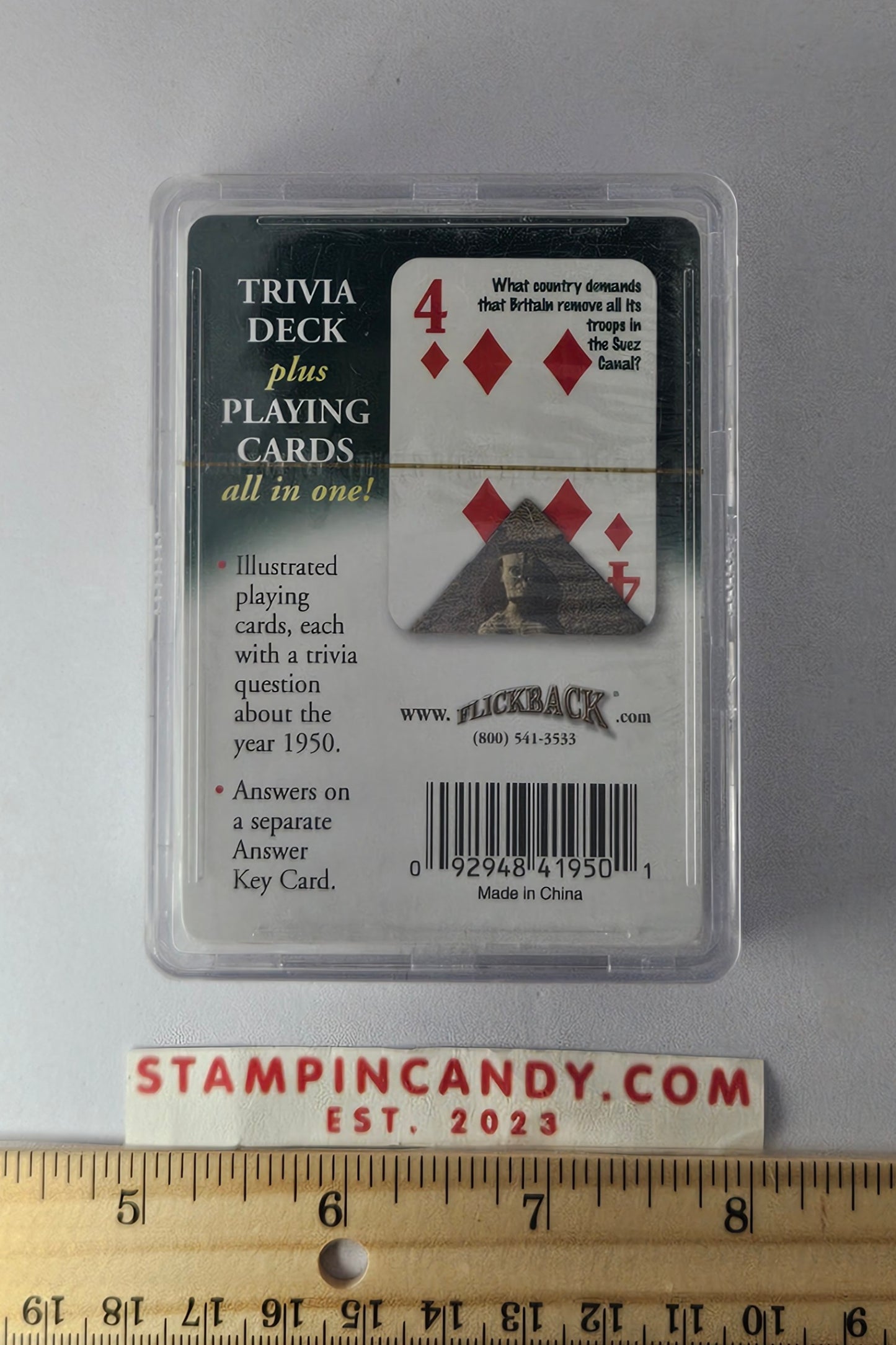 1950 - Flickback Trivia Challenge Playing Cards