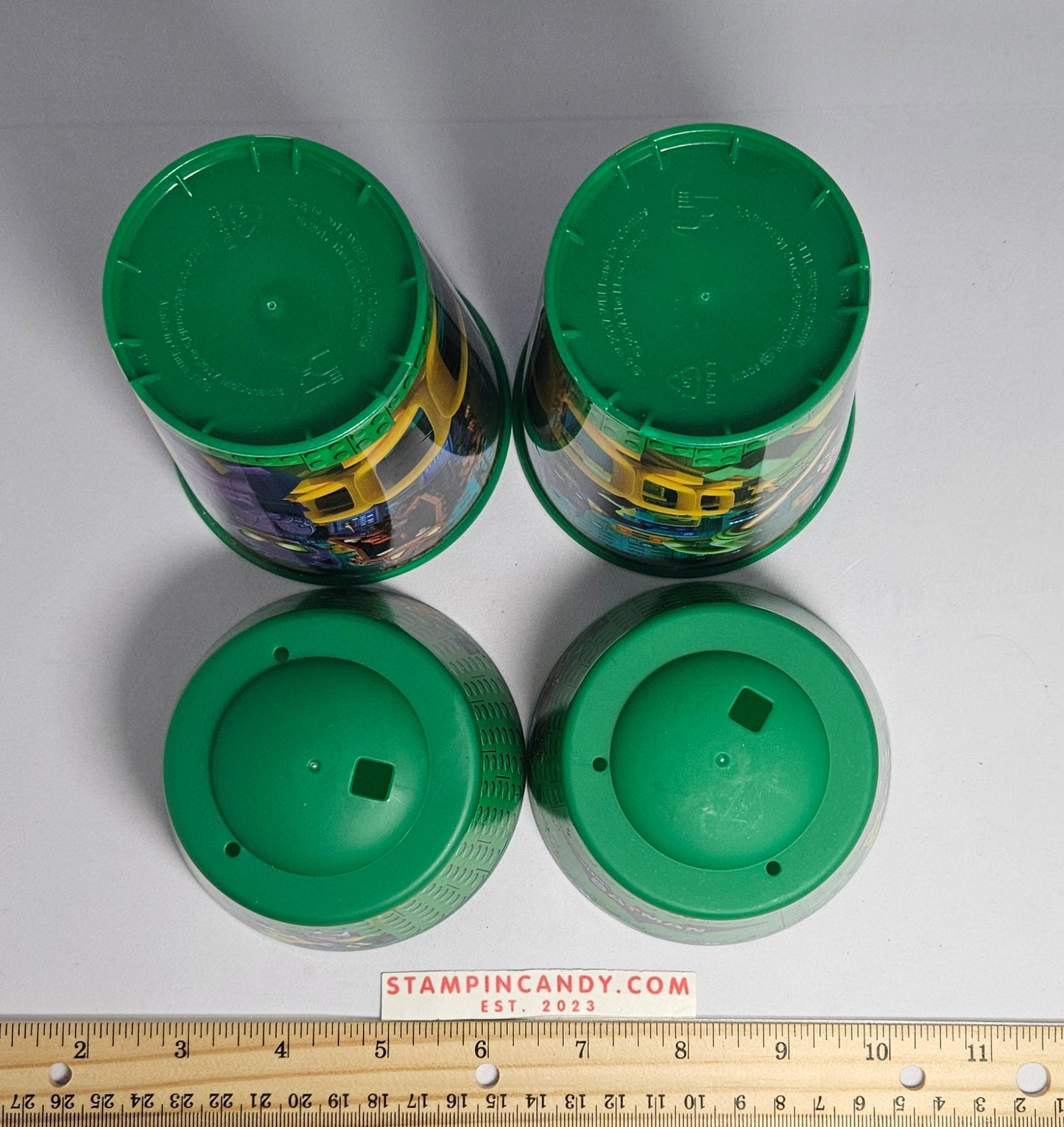 2 LEGO Batman Cups with Lids 2017 McDonald's Happy Meal Toys