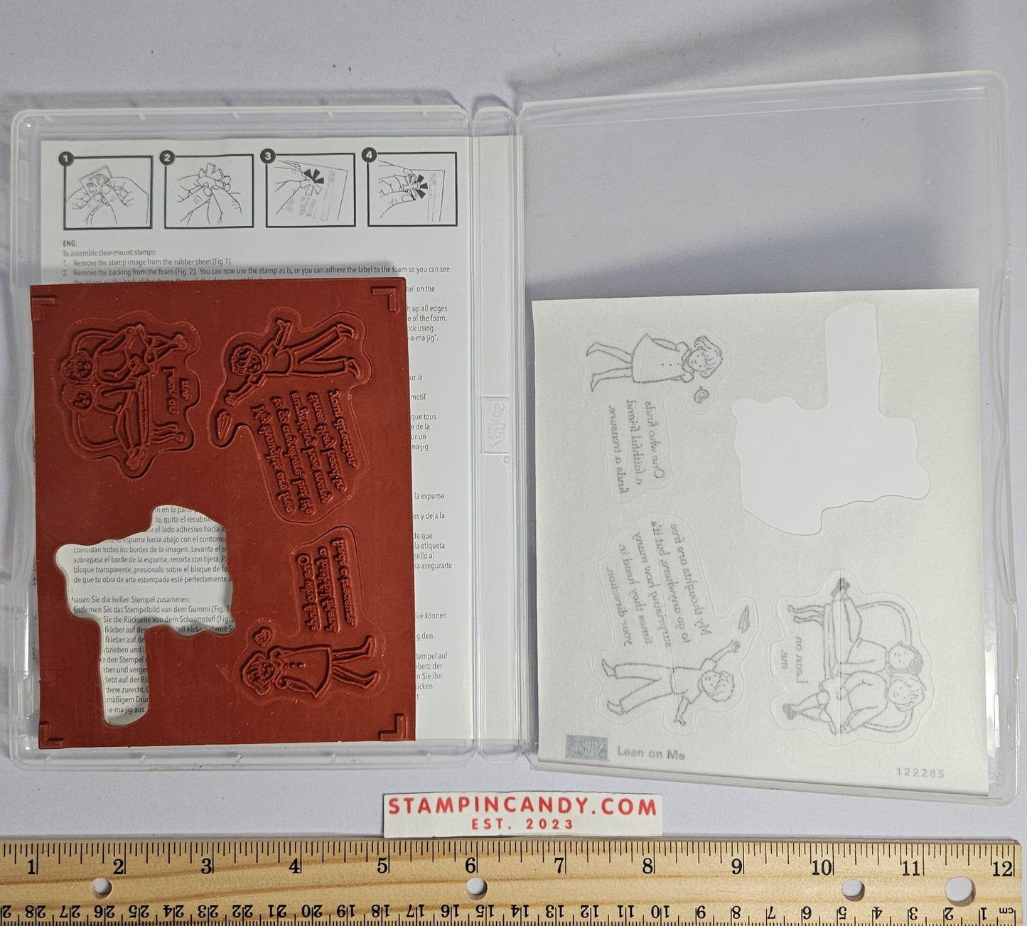 Stampin Up - Lean on Me *Missing 1 Stamp, case damaged*