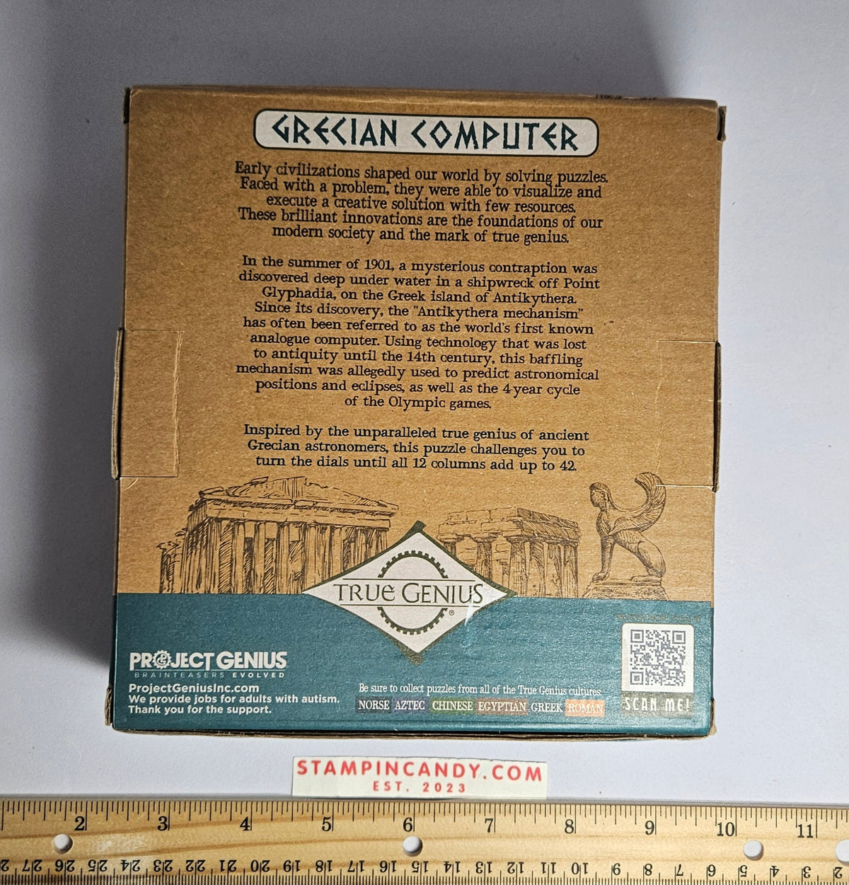 Wooden Brainteaser Puzzle Grecian Computer