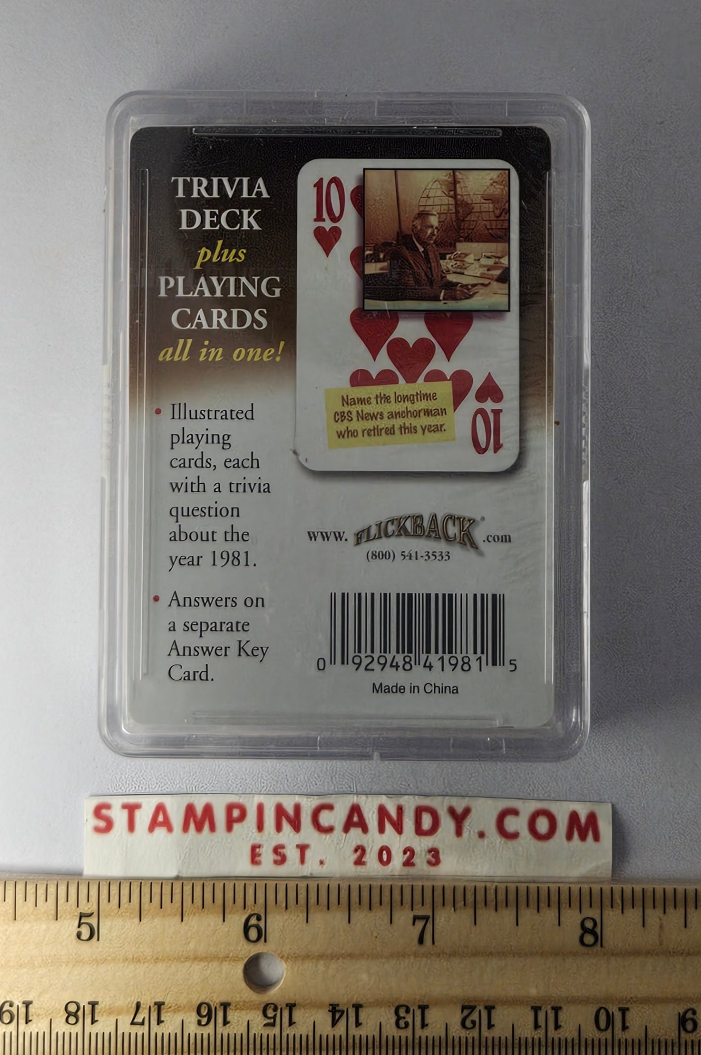 1981 - Flickback Trivia Challenge Playing Cards