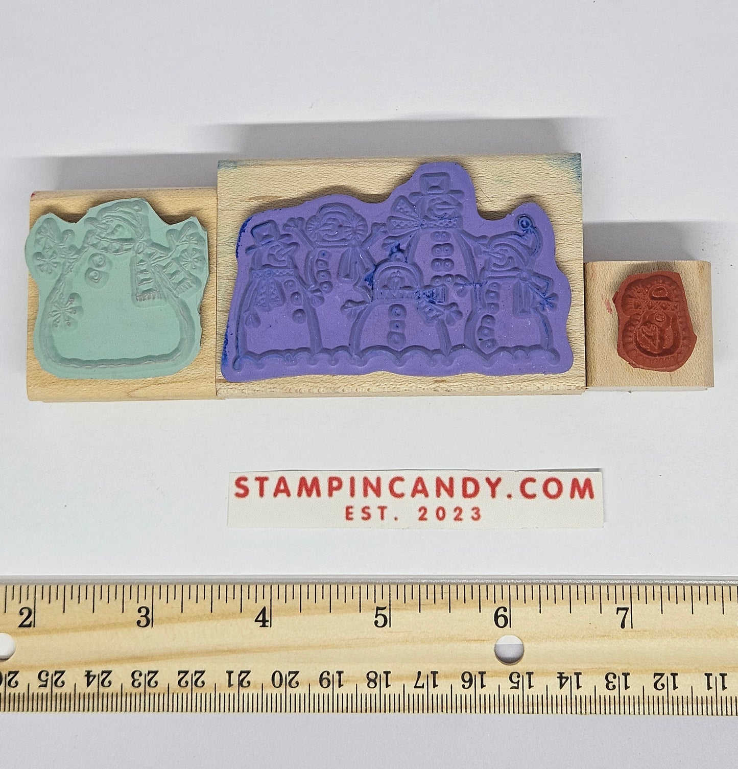 3 Pack of Snowman Stamps