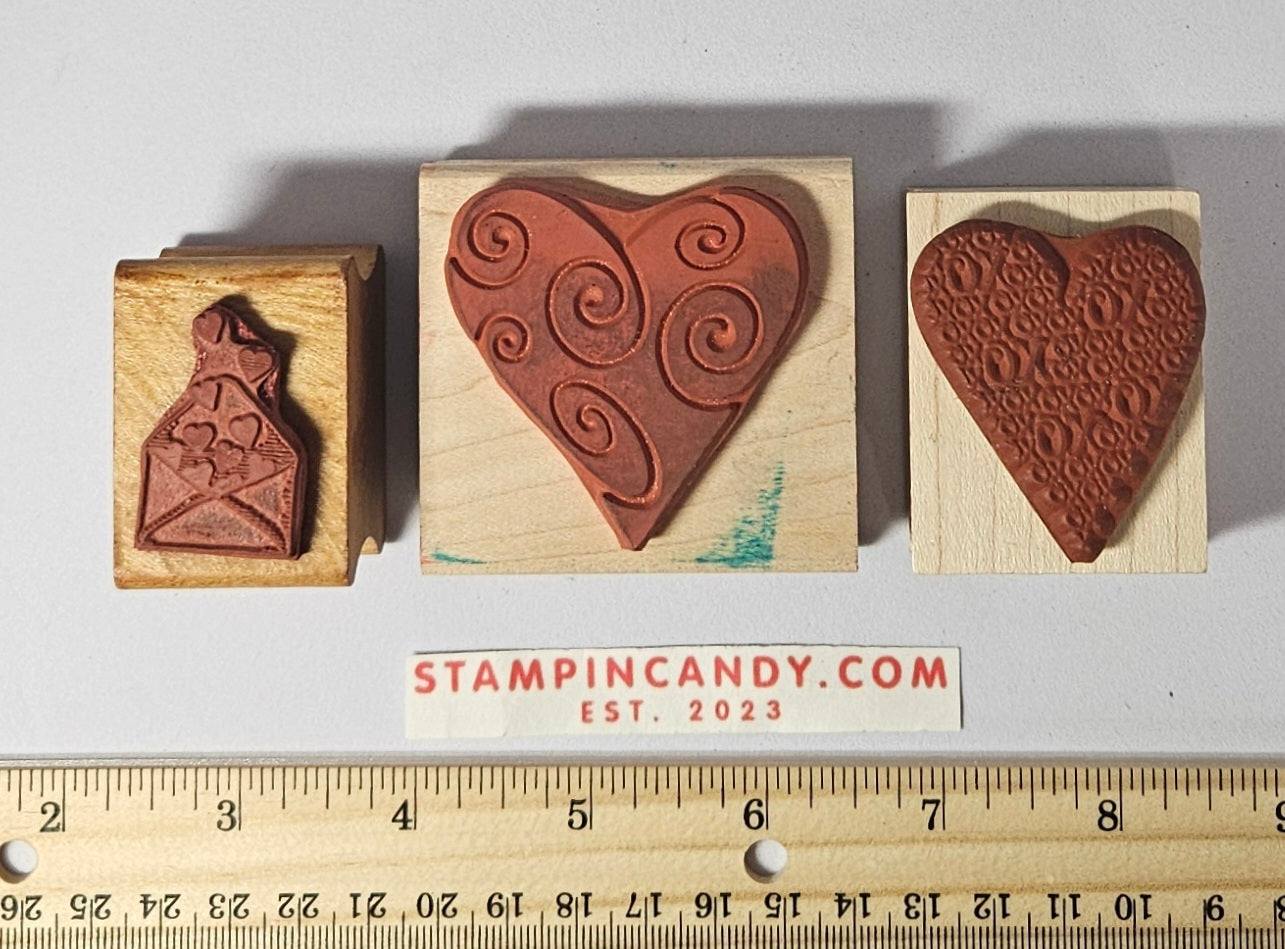 3 Pack of Heart/Love Stamps