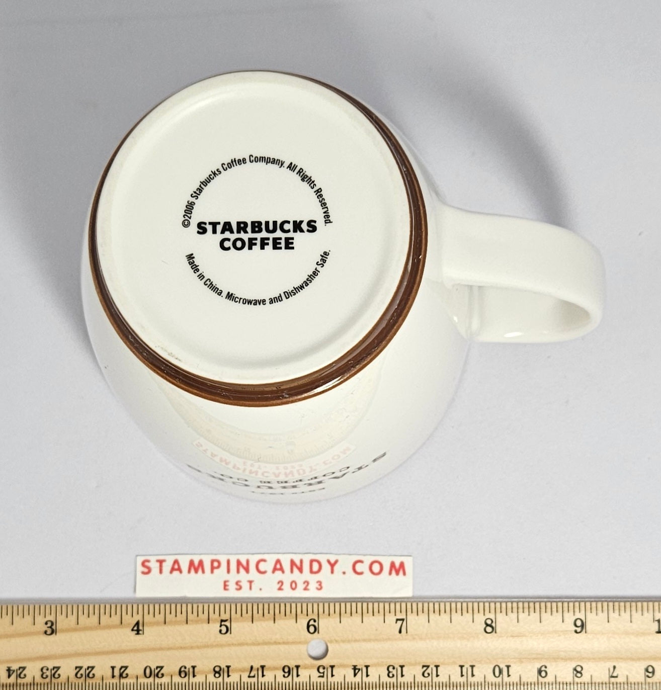 Starbucks - White/Brown Est 1971 - 2006 - 20oz Mug