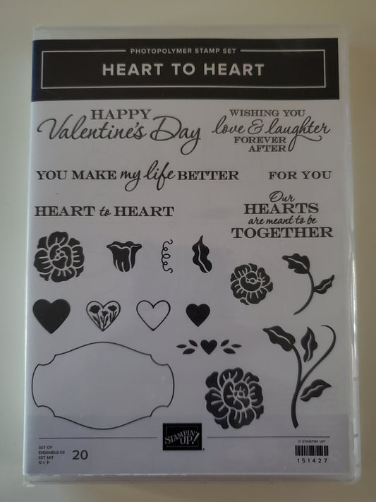 Stampin' UP! "Heart to Heart" Stamp Set With "Detailed Hearts" Dies