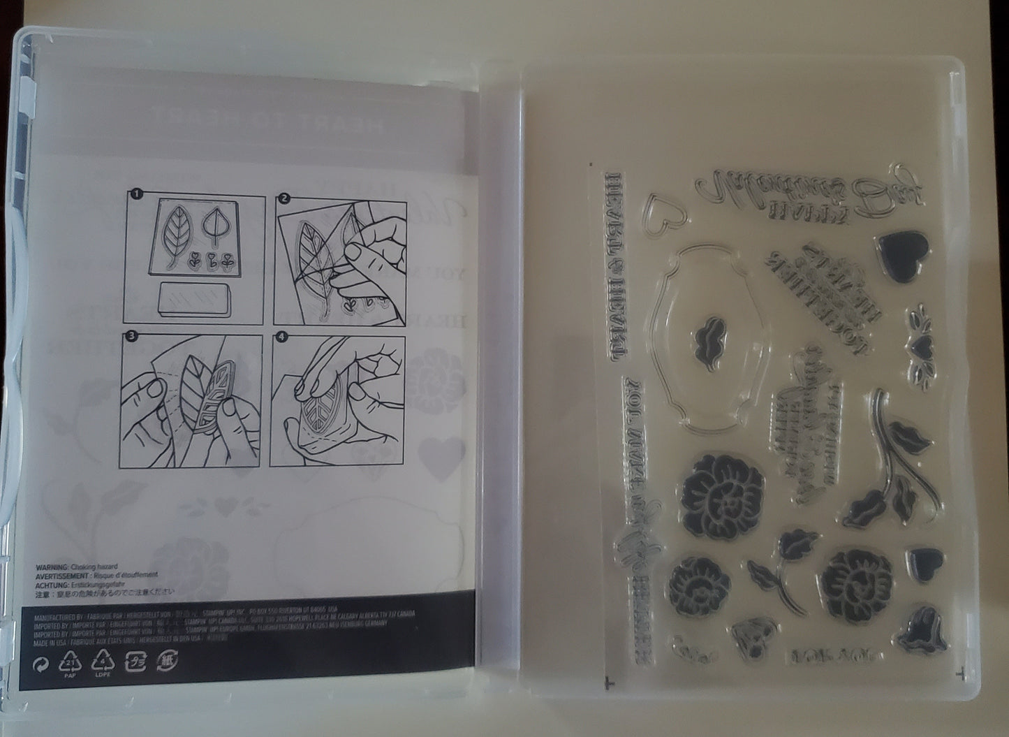 Stampin' UP! "Heart to Heart" Stamp Set With "Detailed Hearts" Dies