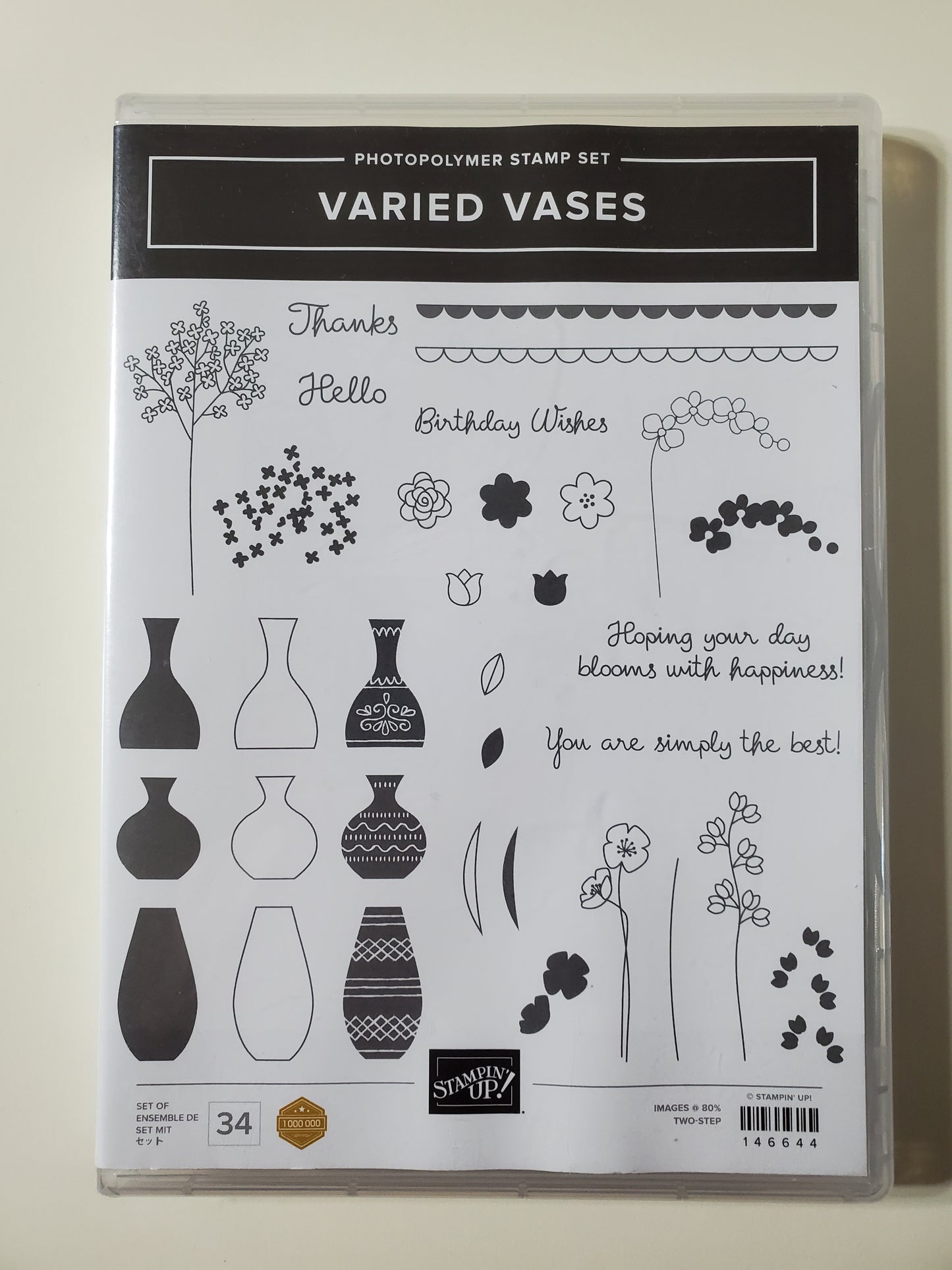 Stampin' UP! "Varied Vases" Stamp Set With Coordinating Punch