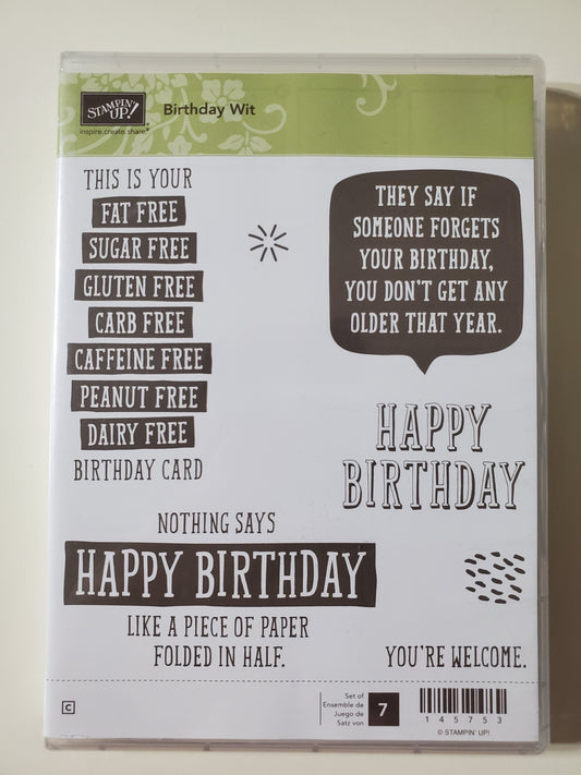 Stampin' UP! "Birthday Wit" Stamp Set