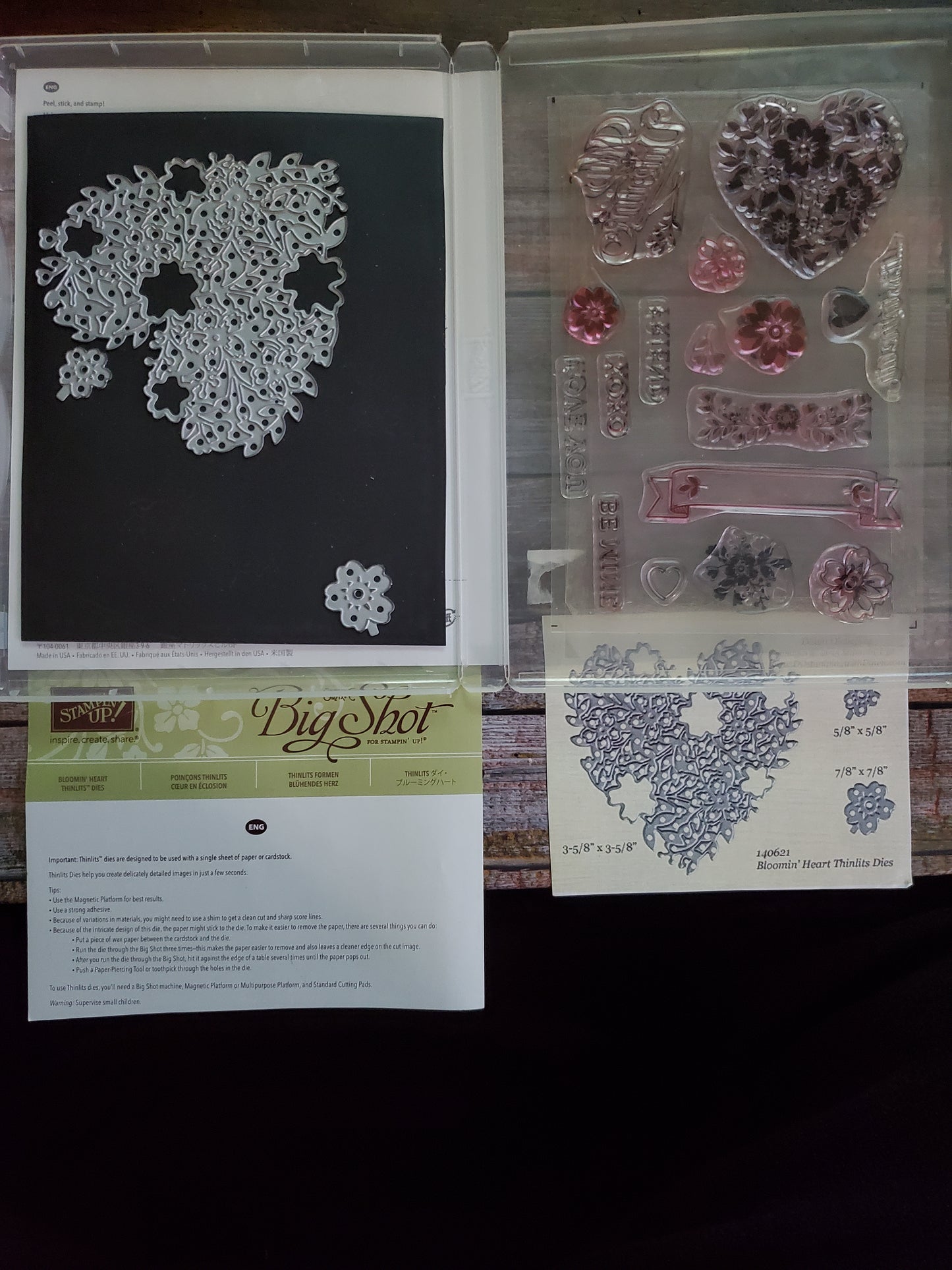 Stampin' UP! "Bloomin' Love" Stamp Set With "Bloomin' Heart" Dies