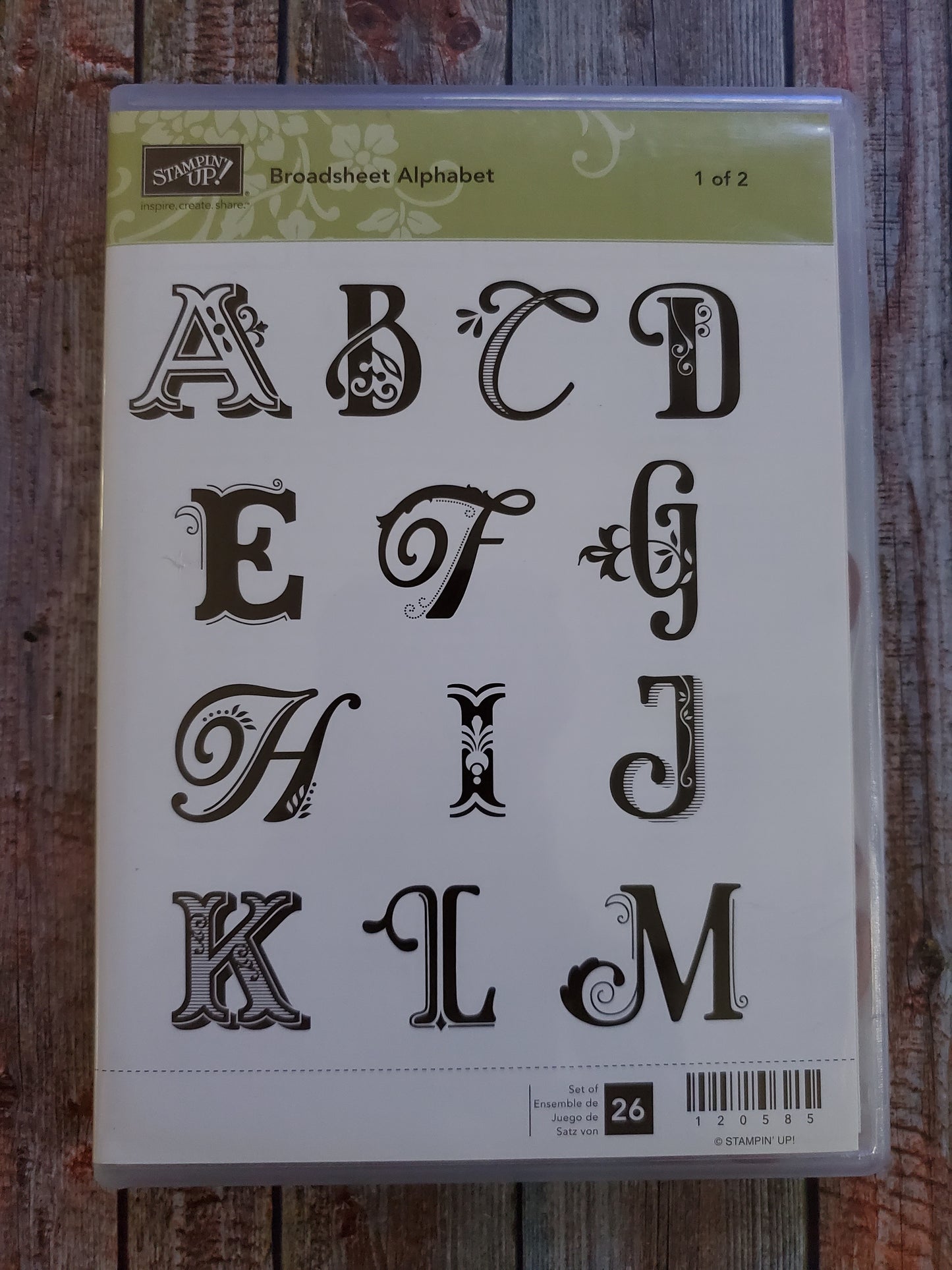 Stampin' UP! "Broadsheet Alphabet" Stamp Sets (1 and 2)