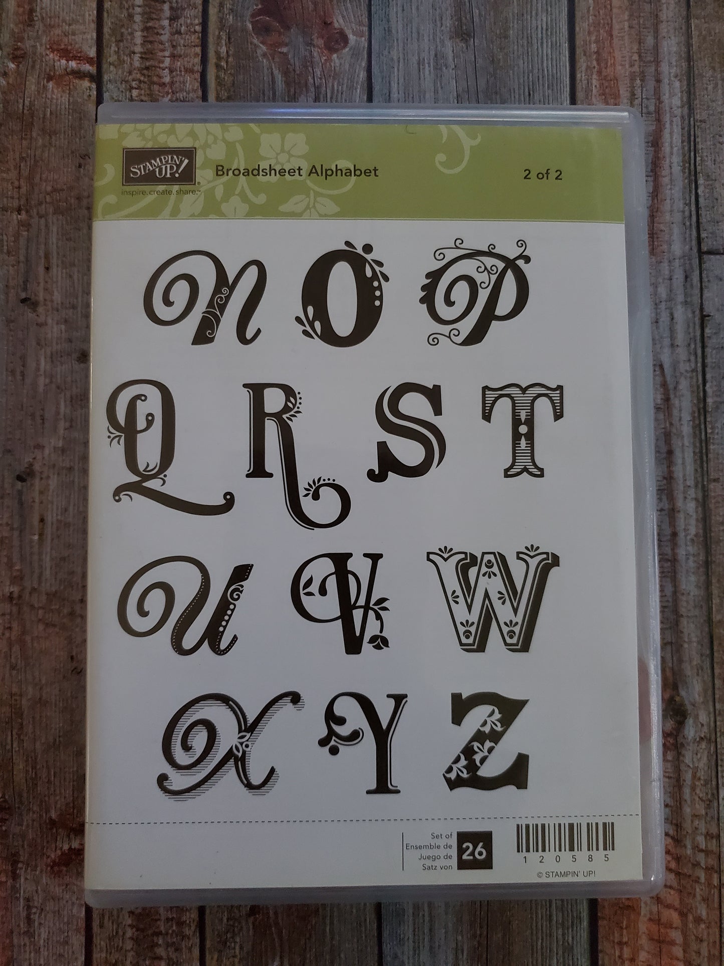 Stampin' UP! "Broadsheet Alphabet" Stamp Sets (1 and 2)