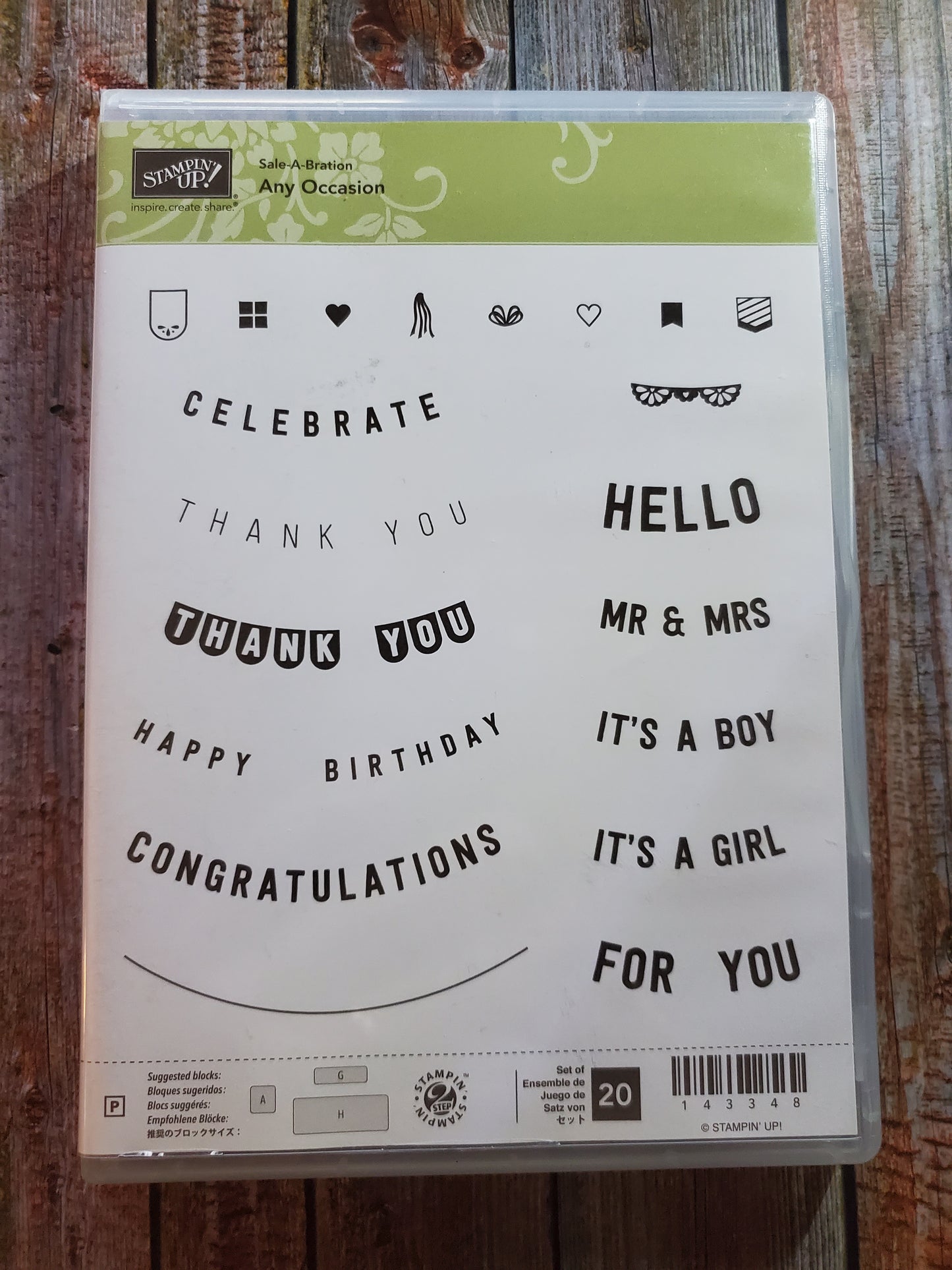 Stampin' UP! "Any Occasion" Stamp Set