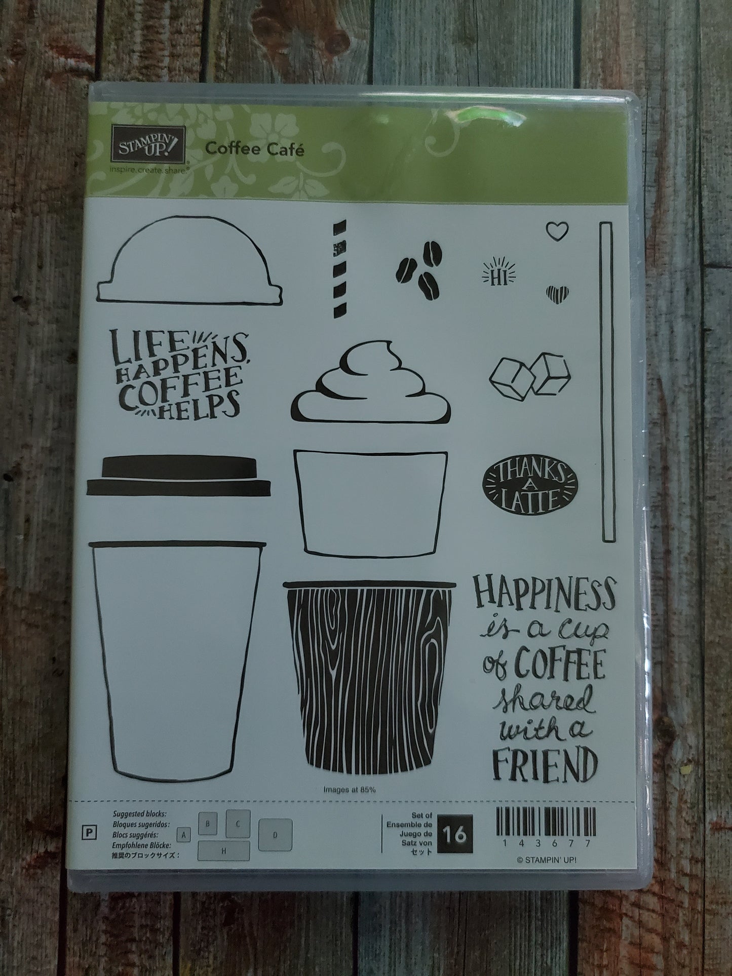 Stampin' UP! "Coffee Cafe" Stamp Set with "Coffee Cups" Dies