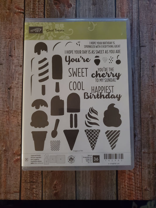 Stampin' UP! "Cool Treats" Stamp Set with "Frozen Treats" Dies