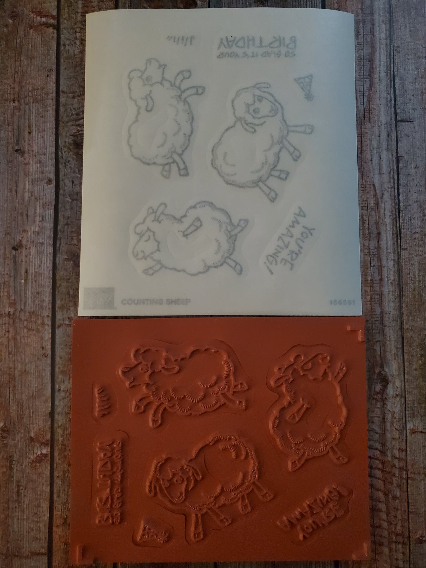 Stampin' UP! "Counting Sheep" Stamp Set with "Sheep" Dies