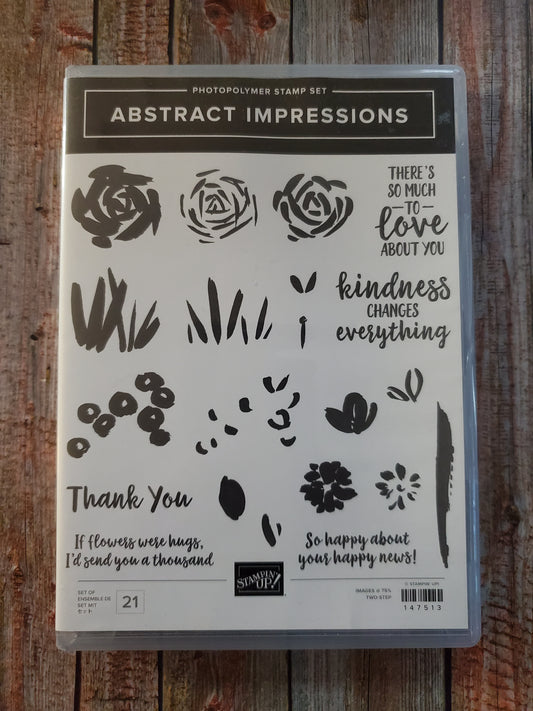 Stampin' UP! "Abstract Impressions" Stamp Set with "Springtime Impressions" Dies