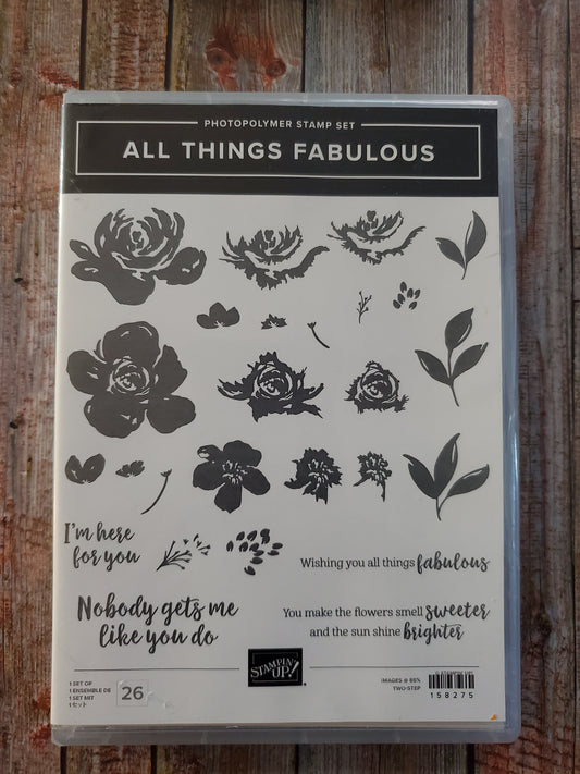 Stampin' UP! "All Things Fabulous" Stamp Set with "Fabulous Florals" Dies