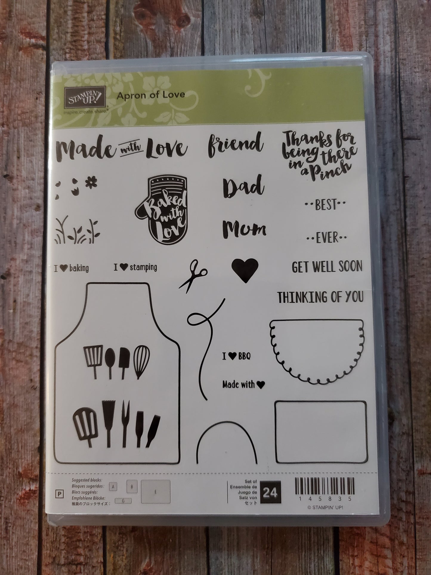 Stampin' UP! "Apron of Love" Stamp Set with "Apron Builder" Dies