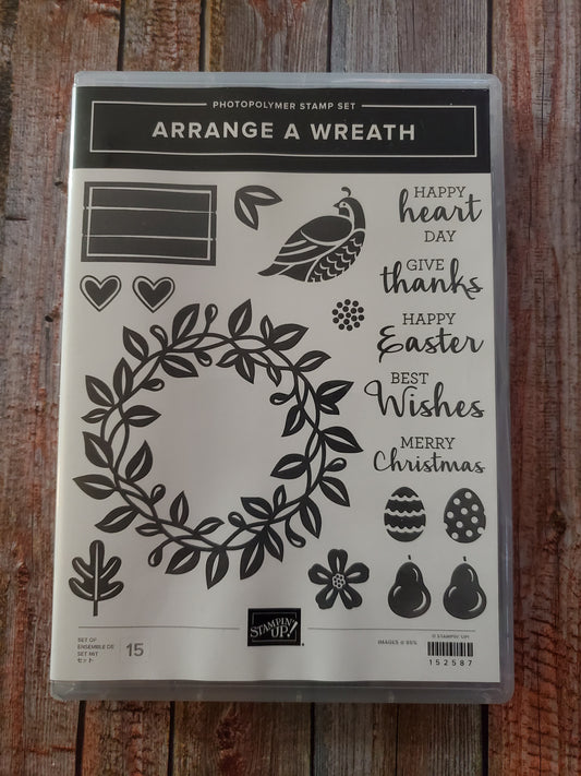 Stampin' UP! "Arrange A Wreath" Stamp Set with "Wreath Builder" Dies