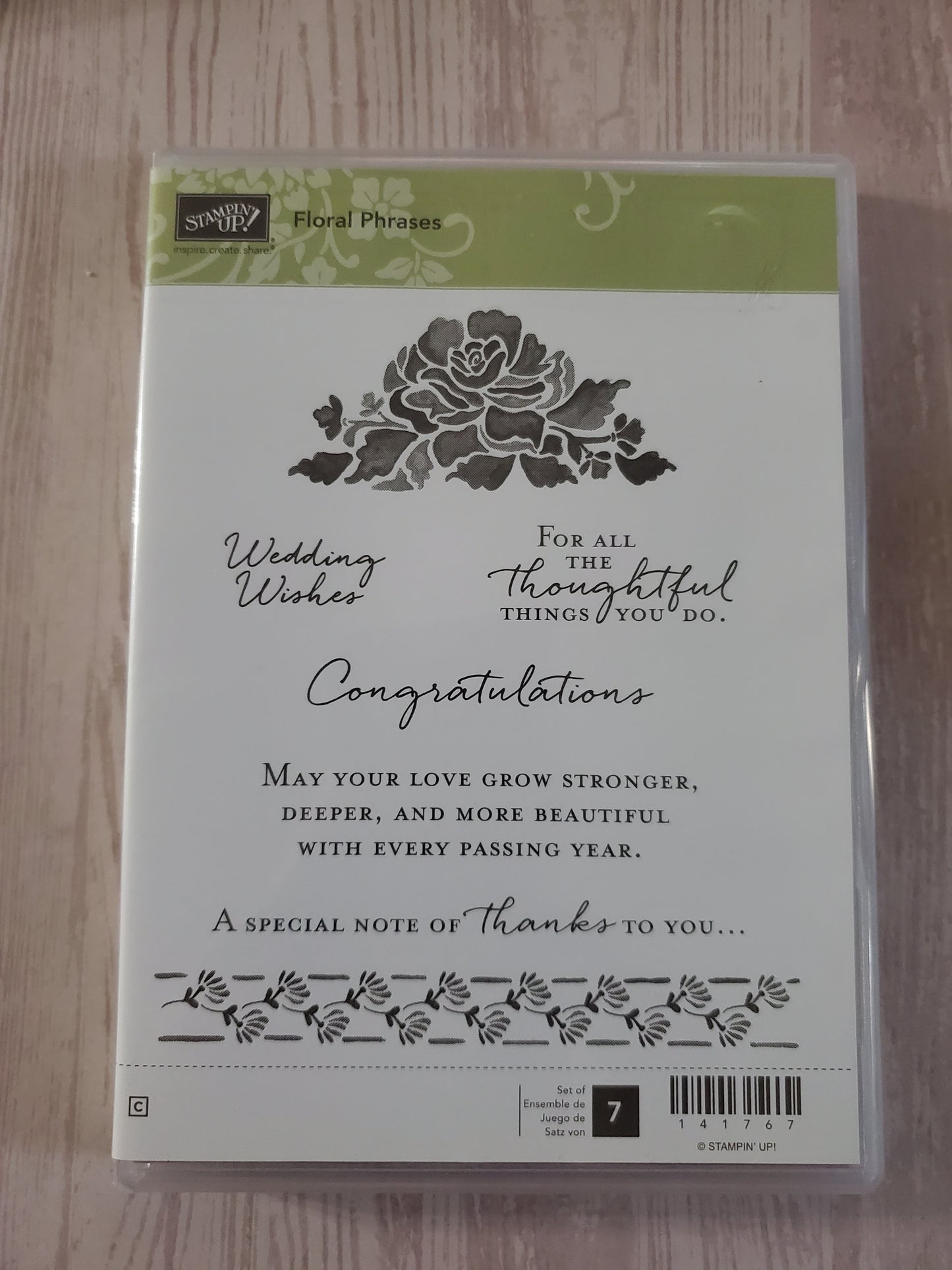 Stampin' UP! "Floral Phrases" Stamp Set with "Detailed Floral" Dies