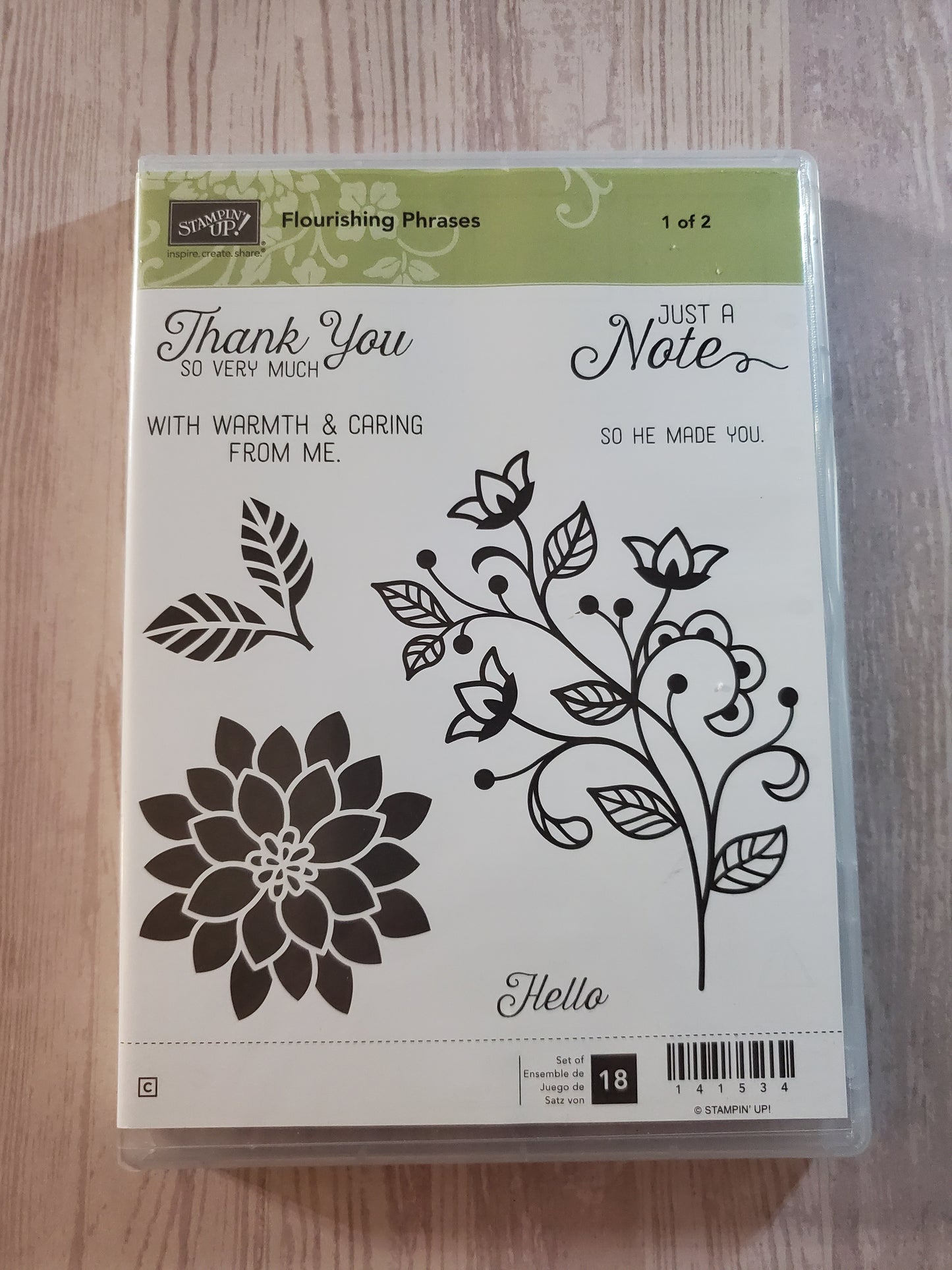 Stampin' UP! "Flourishing Phrases" Stamp Set with "Flourish" Dies