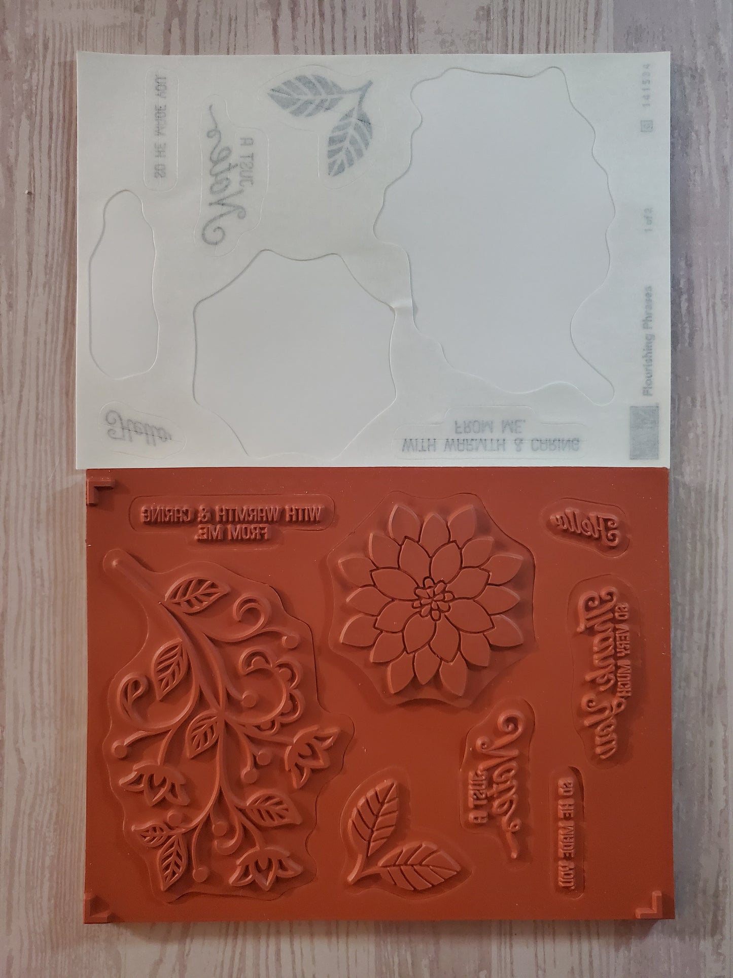 Stampin' UP! "Flourishing Phrases" Stamp Set with "Flourish" Dies