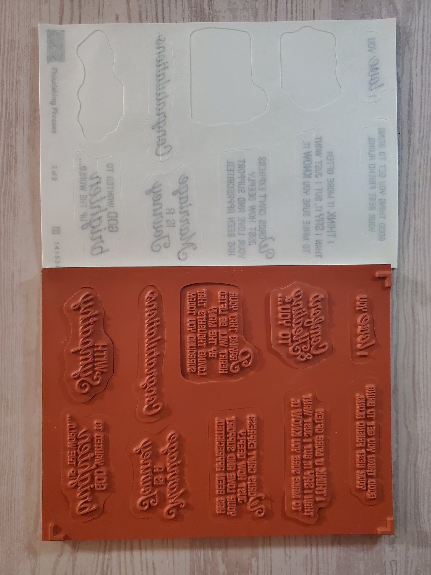 Stampin' UP! "Flourishing Phrases" Stamp Set with "Flourish" Dies