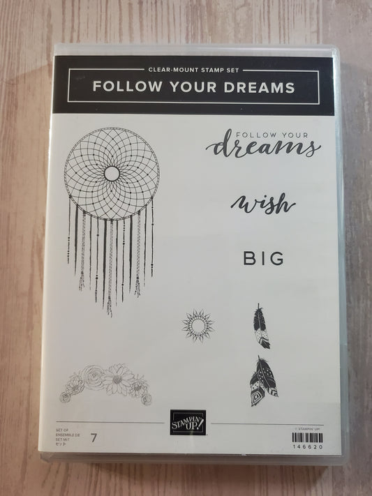 Stampin' UP! "Follow Your Dreams" Stamp Set with "Chase Your Dreams" Dies