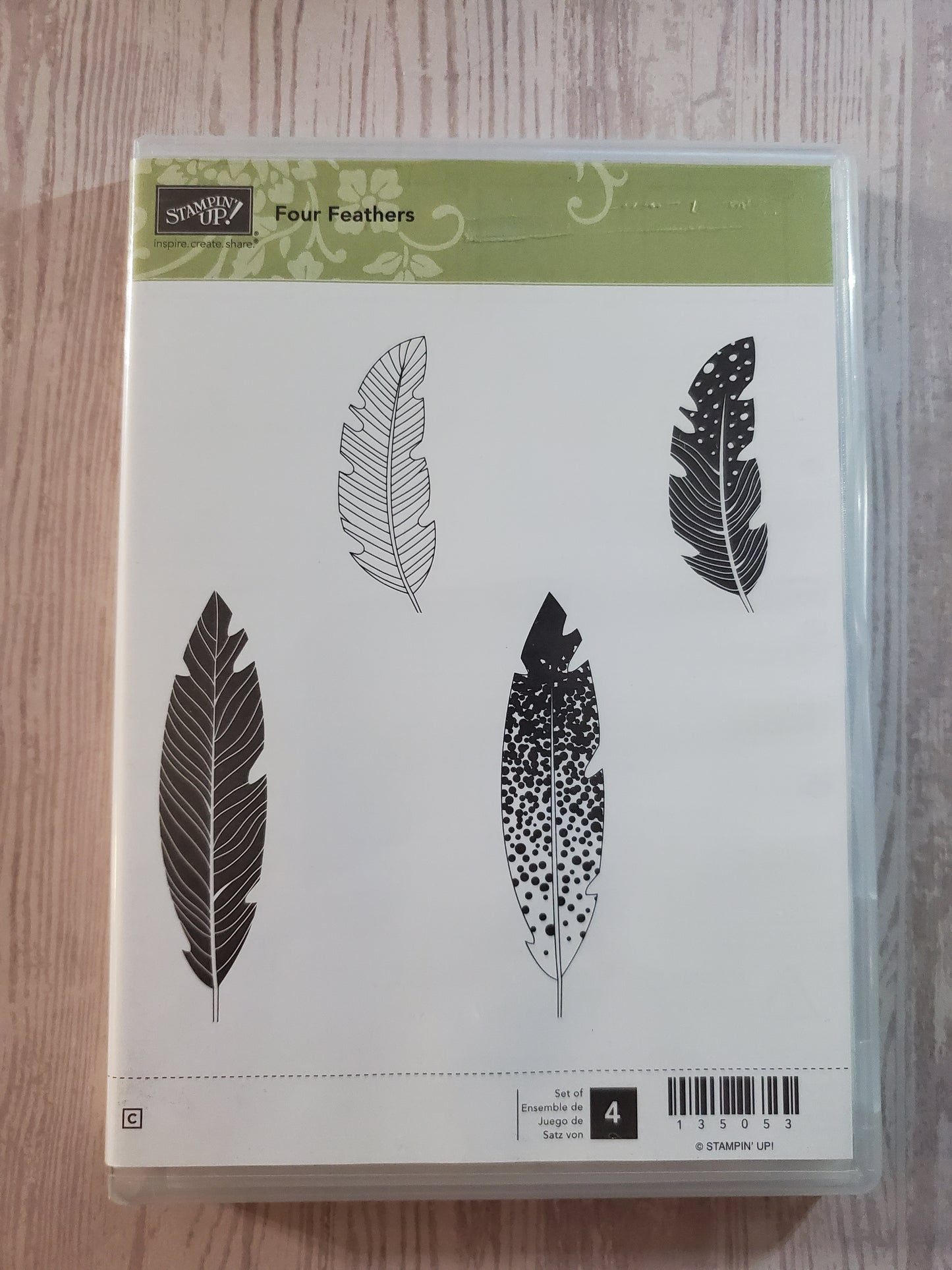 Stampin' UP! "Four Feathers" Stamp Set with "Feathers" Dies