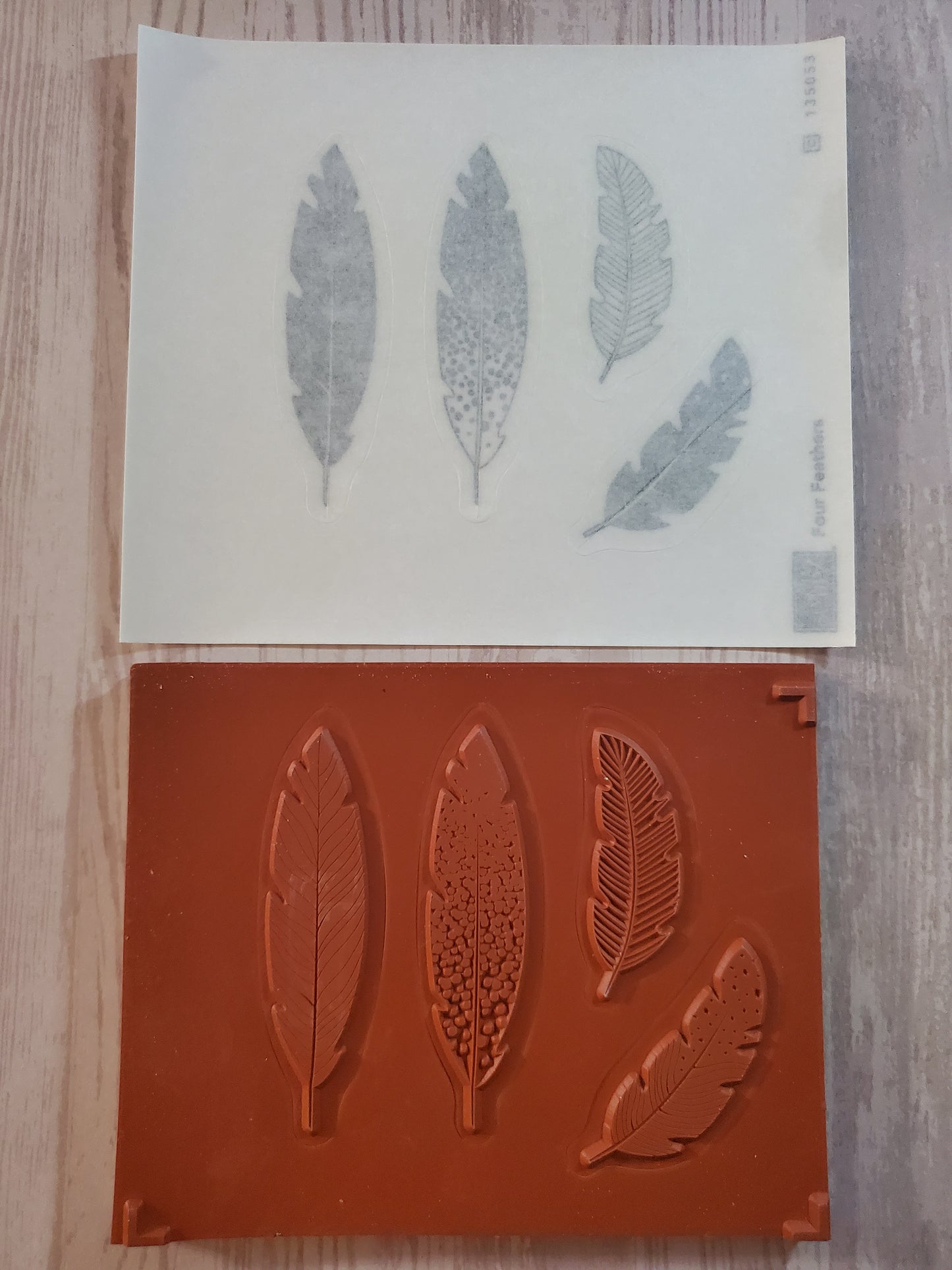 Stampin' UP! "Four Feathers" Stamp Set with "Feathers" Dies