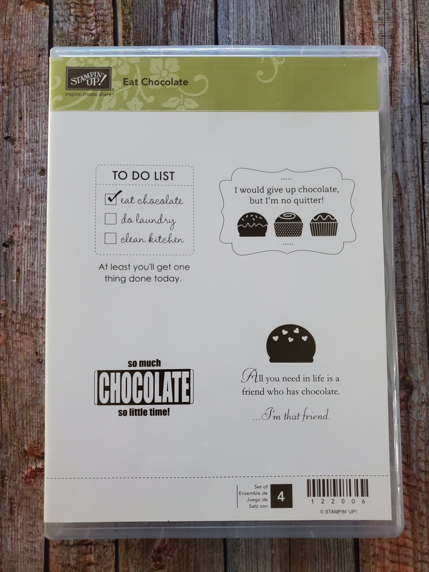 Stampin' UP! "Eat Chocolate" Stamp Set