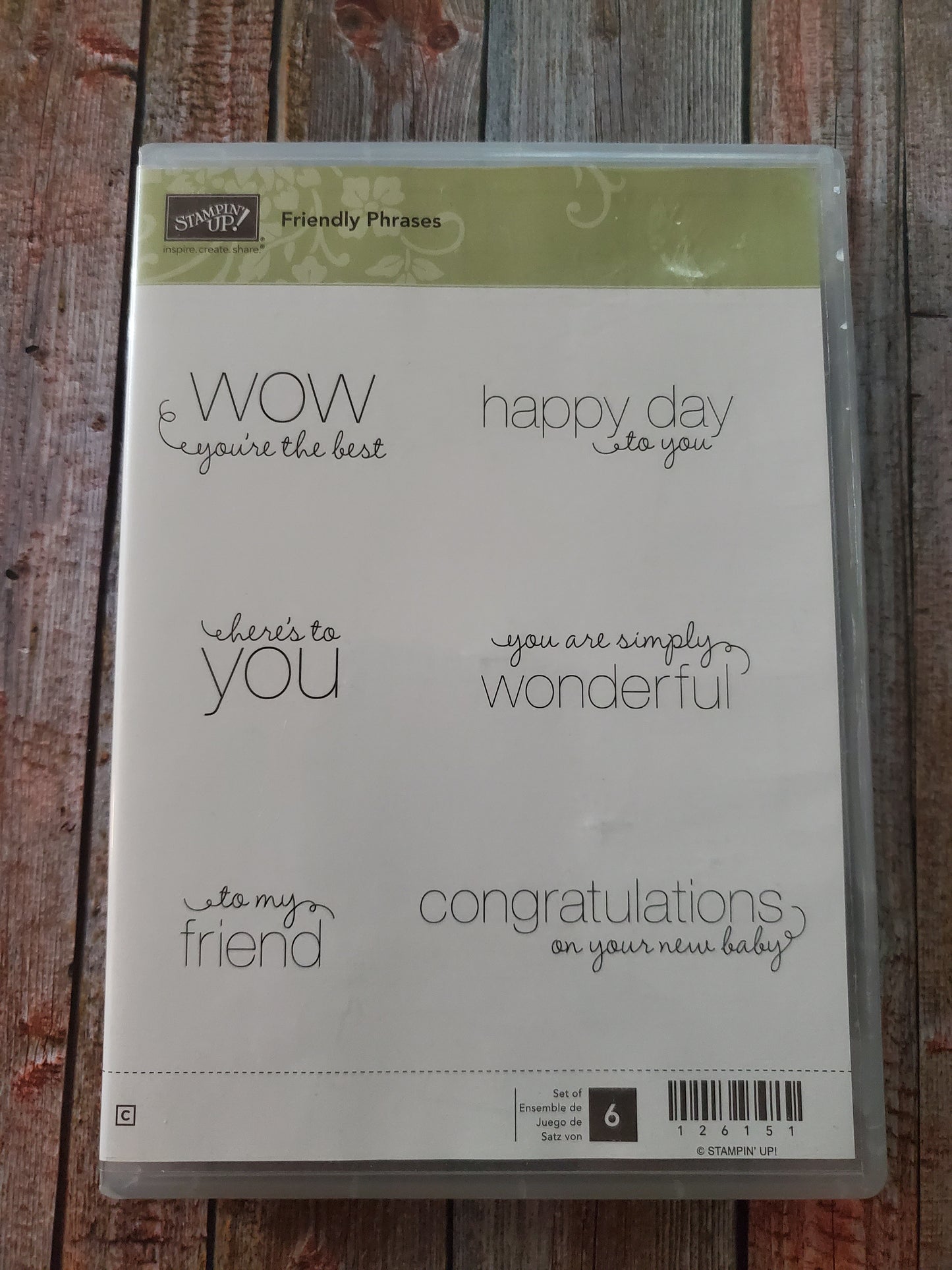 Stampin' UP! "Friendly Phrases" Stamp Set